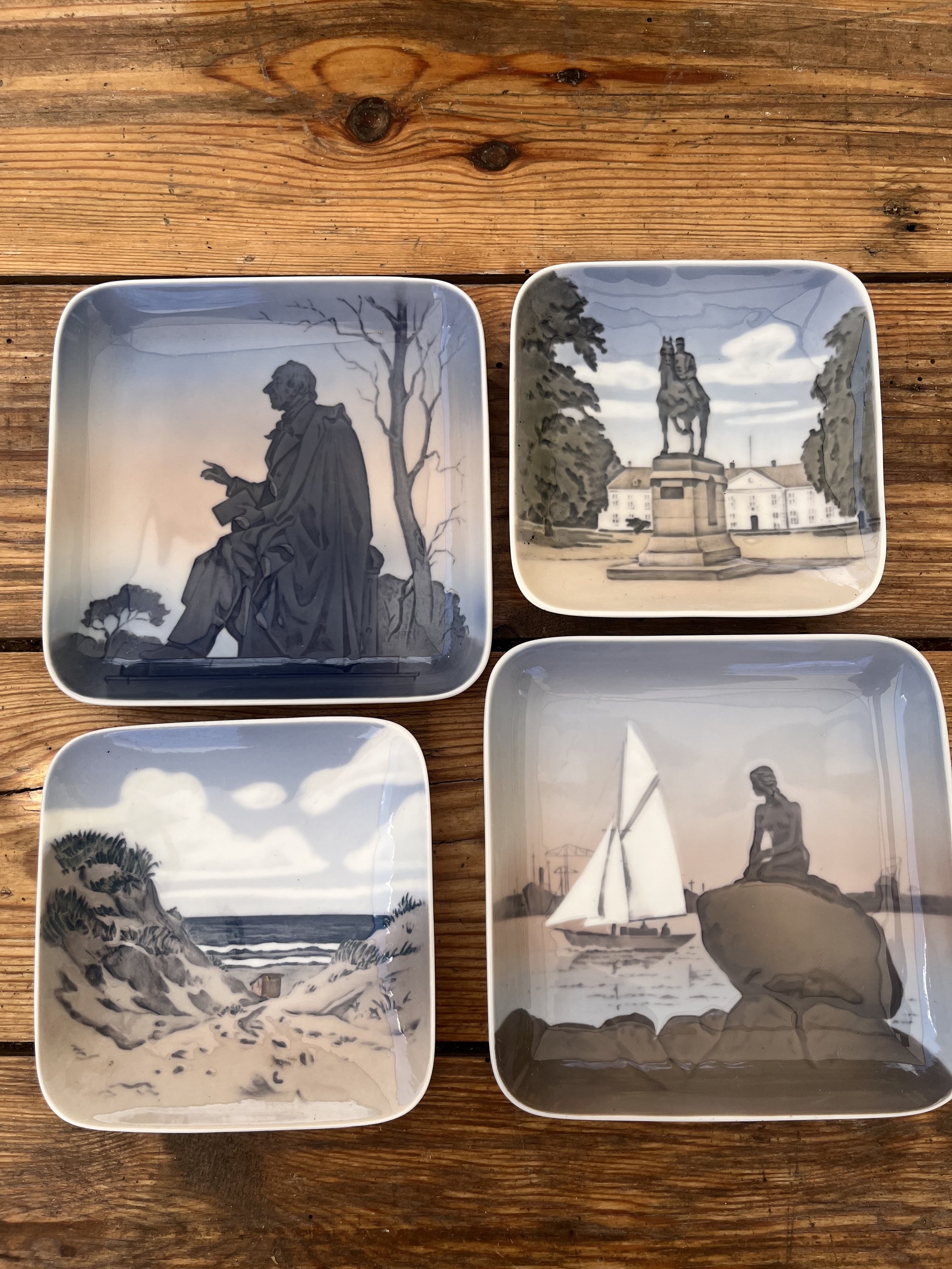 4 serving plates, Royal Copenhagen and B & O