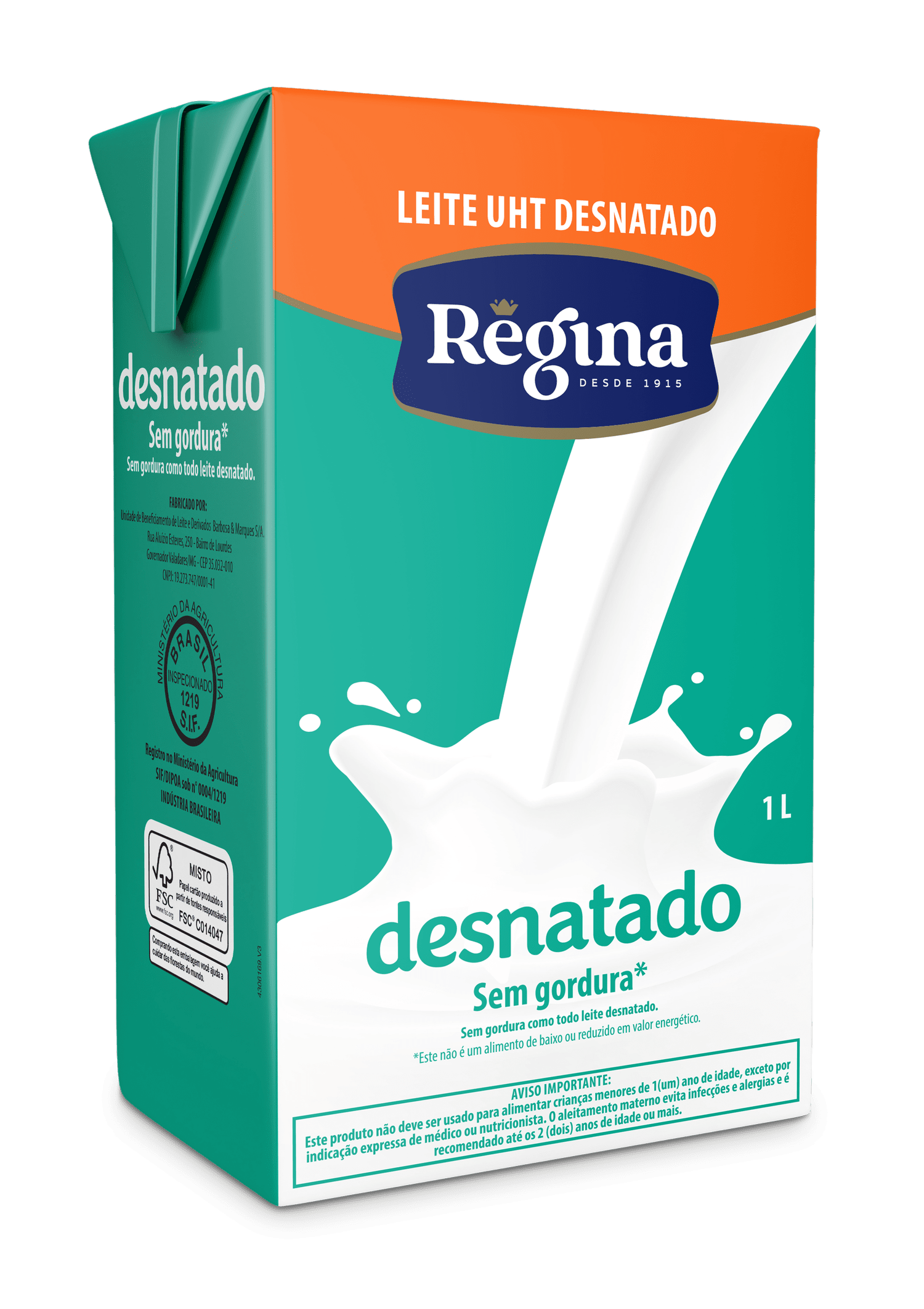 Leite Desanatado 1 L — Regina