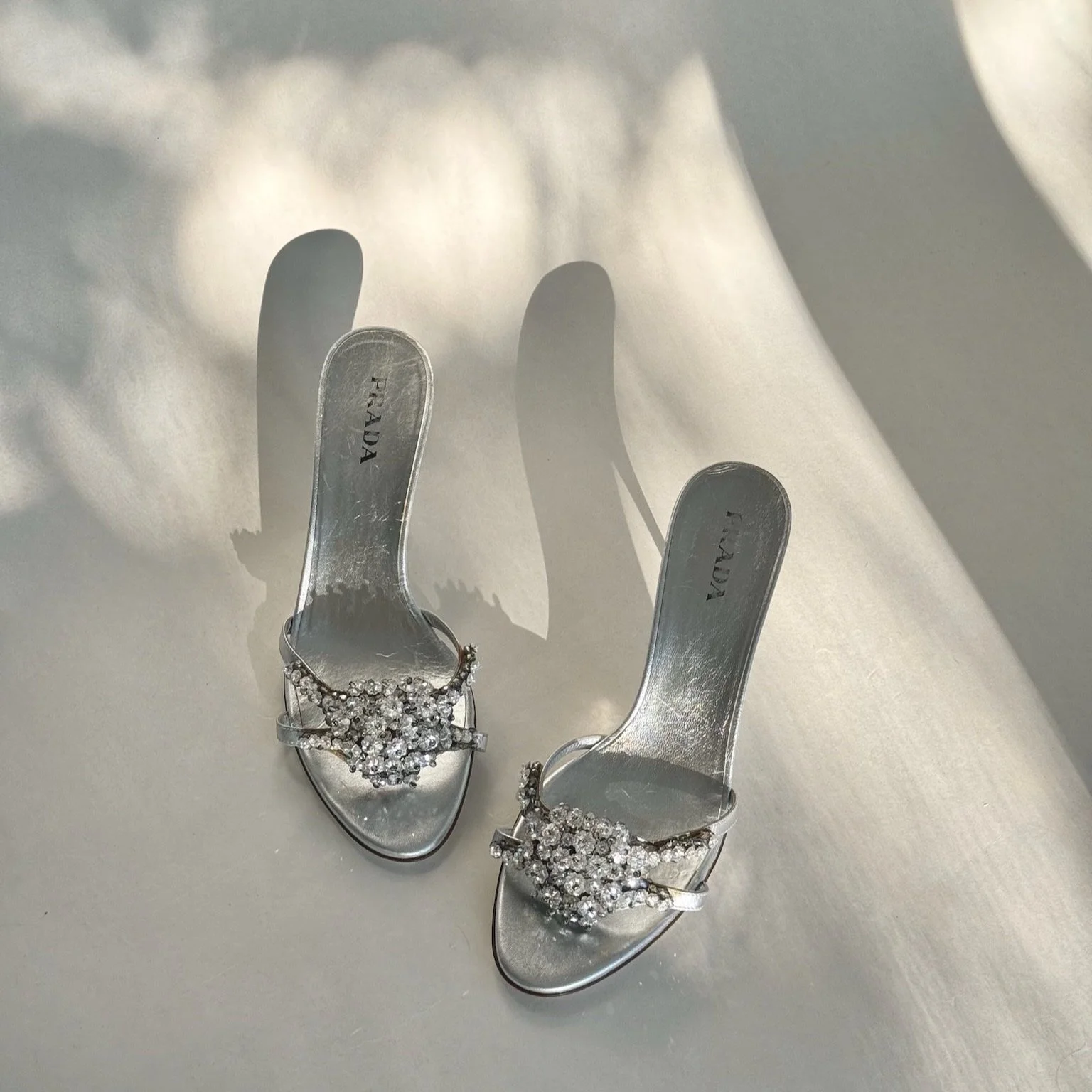 Prada Slipper silver, 39.5