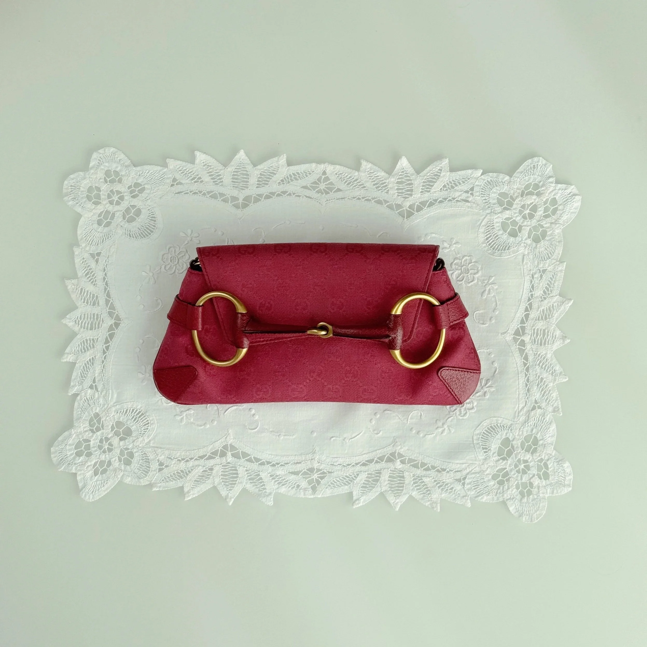 Gucci horsebit chain bag pink