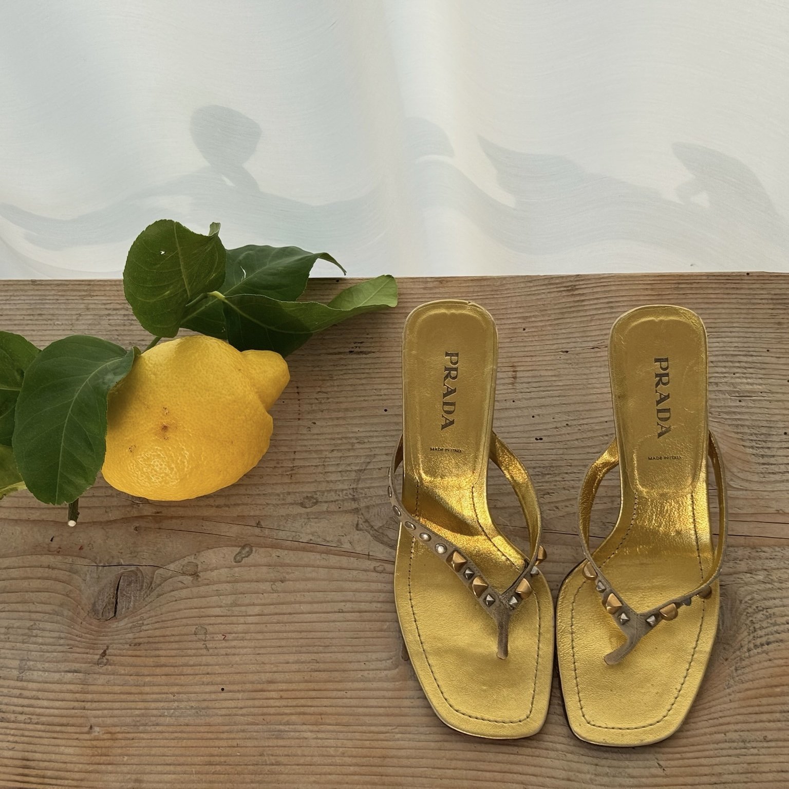 Prada Slipper gold, 38