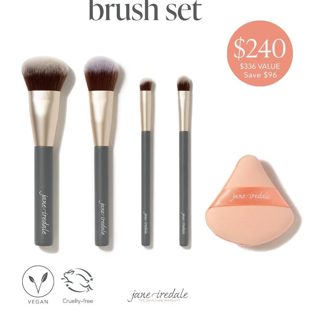 🖌️🖌️🖌️Meet the Brushes! 🖌️🖌️🖌️

❣️I love this thoughtfully selected Jane Iredale make-up brush collection for only $240.00 | Value $336.00 | Saving $96.00 |❣️

🤩 These brushes will ensure you a flawless make-up application🤩

The Pro Series Es