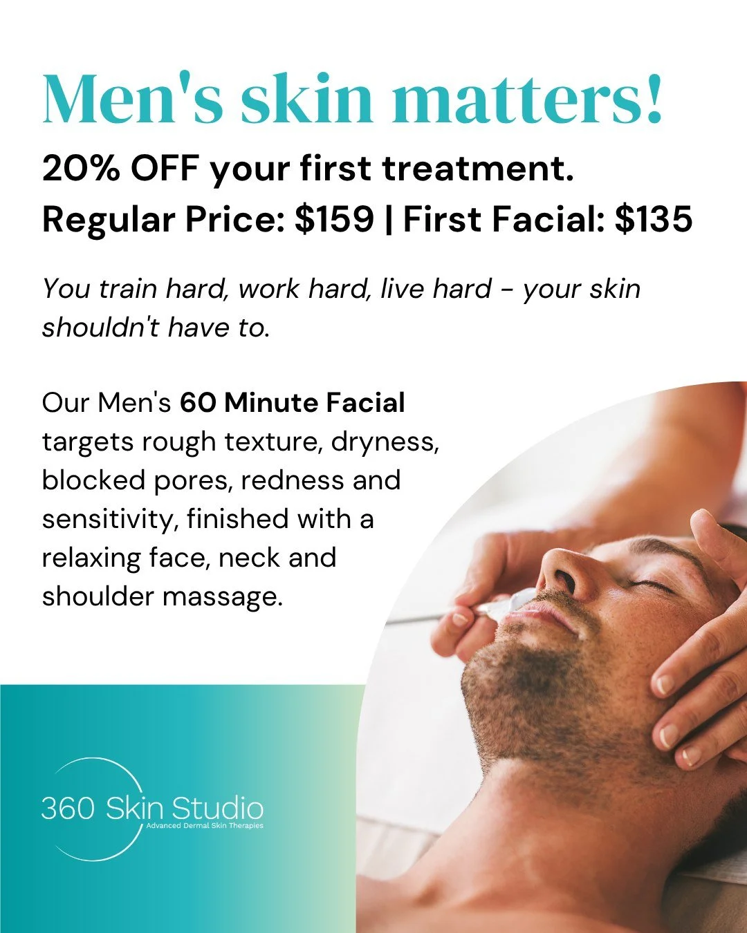 💌💌💌IT'S TIME TO SPOIL DAD WITH A SPECIAL PRICE, MEN'S FACIAL 💌💌💌

✨Sunday 6th September is Father's Day ✨

💆🏼 I'm sure that special man in your life would love our Men's 60-Minute Facial - Includes:
* Double Cleanse
* Active Serum Infusion
* 