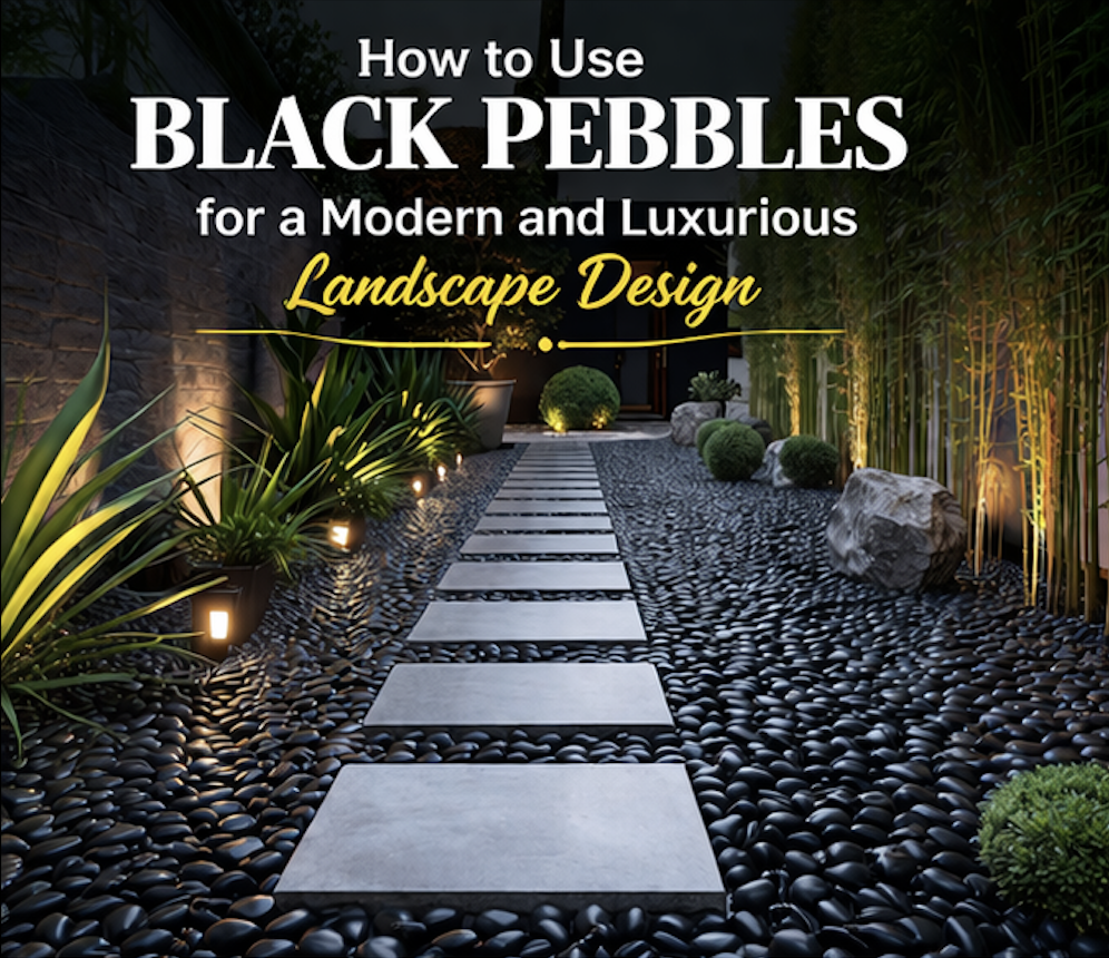 How to Use Black Pebbles for a Modern and Luxurious Landscape Design