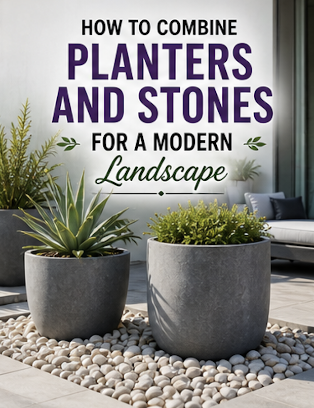 How to Combine Planters and Stones for a Modern Landscape