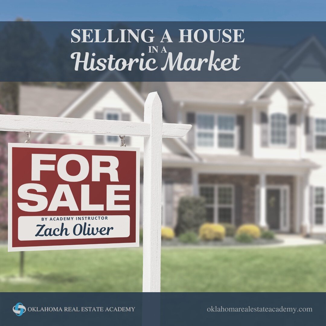 Check out our newest blog article, by OREA's own Zach Oliver!

https://oklahomarealestateacademy.com/2021/12/selling-a-house-in-a-historic-market/

#careergoals #newyear2022 #newyeargoals #oklahomarealestateacademy #tulsa #oklahomacity #realestatelif