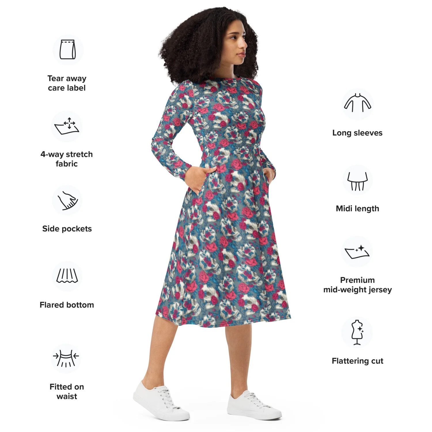 long-sleeve-midi-dress-pockets-Halloween-spooky-punk-goth-blue-pink-floral-rose-skulls entirely Wicked long-sleeve-midi-dress-pockets-Halloween-spooky-punk-goth-blue-pink-floral-rose-skulls entirely Wicked