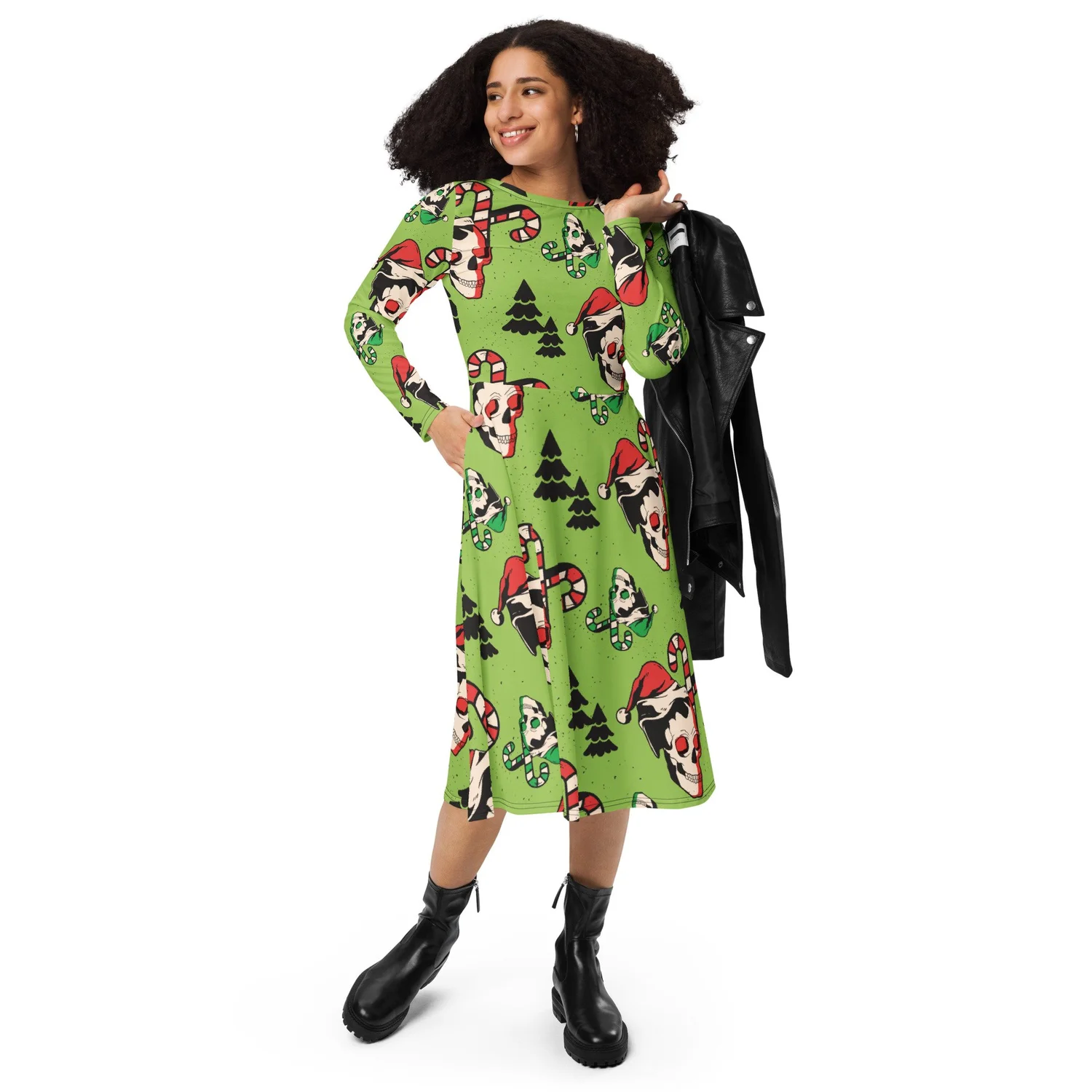 long sleeve midi holiday dress Petal and Pup Women's Farrow Long Sleeve Midi Dress