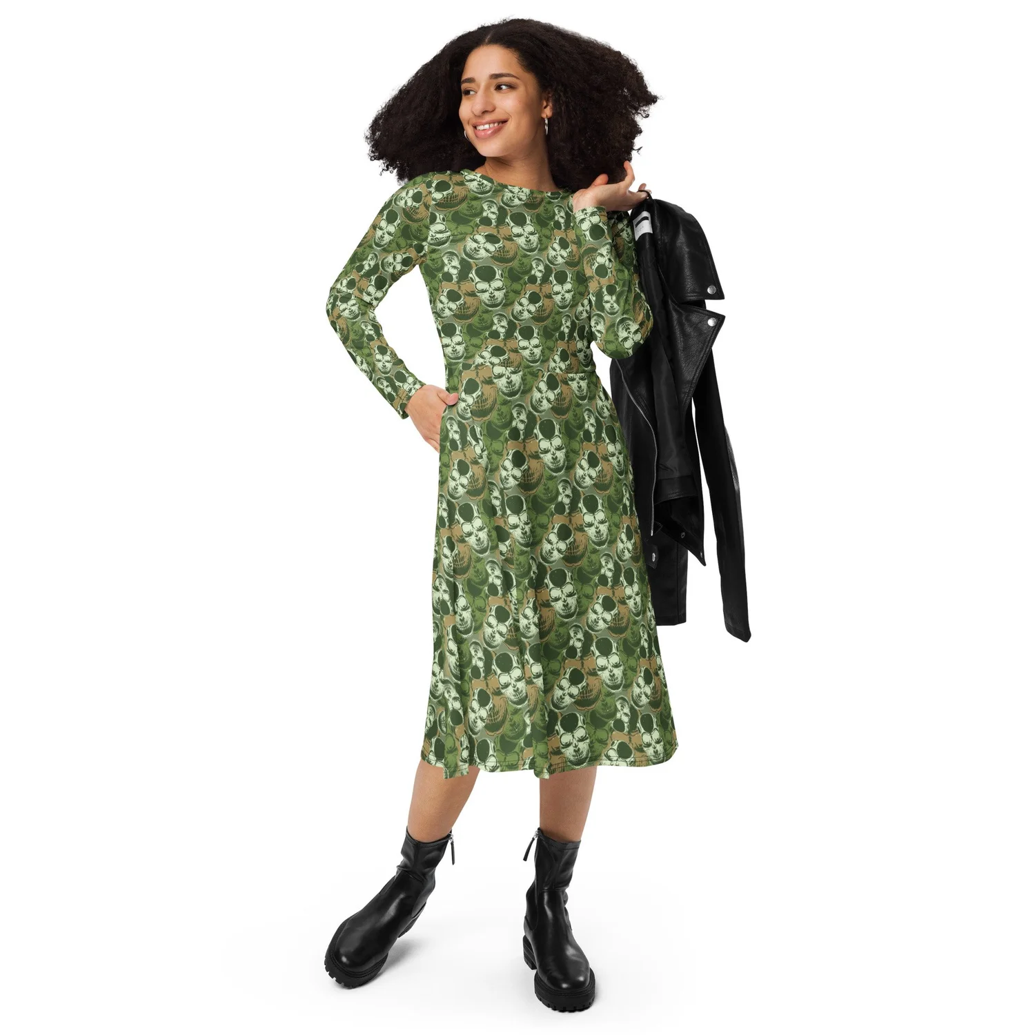 knee length dresses for ladies Love Kuza Pretty Camouflage Venechia Maxi Wrap Dress Mint / XLarge (14-16) main image 1