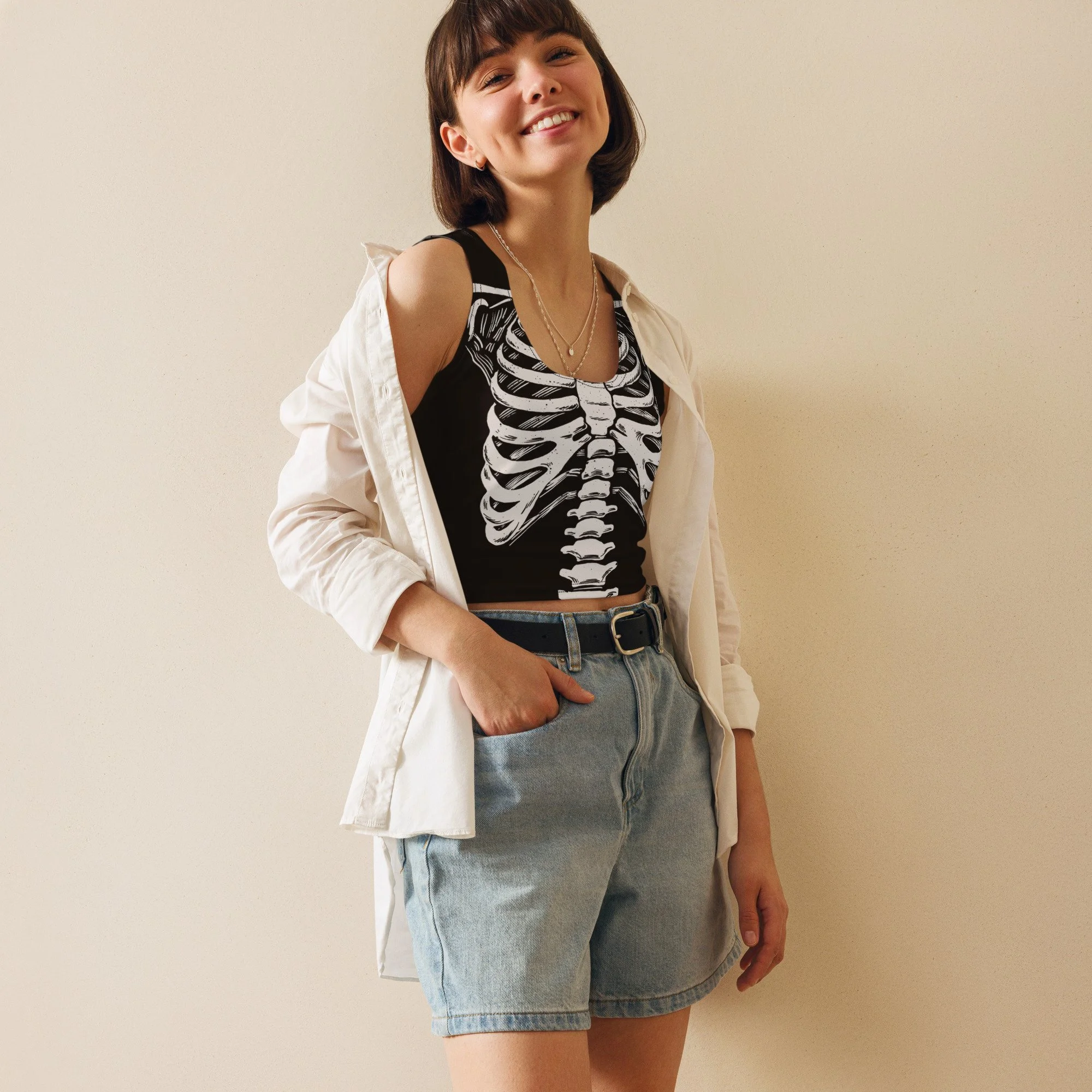 crop-workout-tank-top-skeleton-jersey-scrimmage-roller-derby-spooky-rib-cage-ribcage
