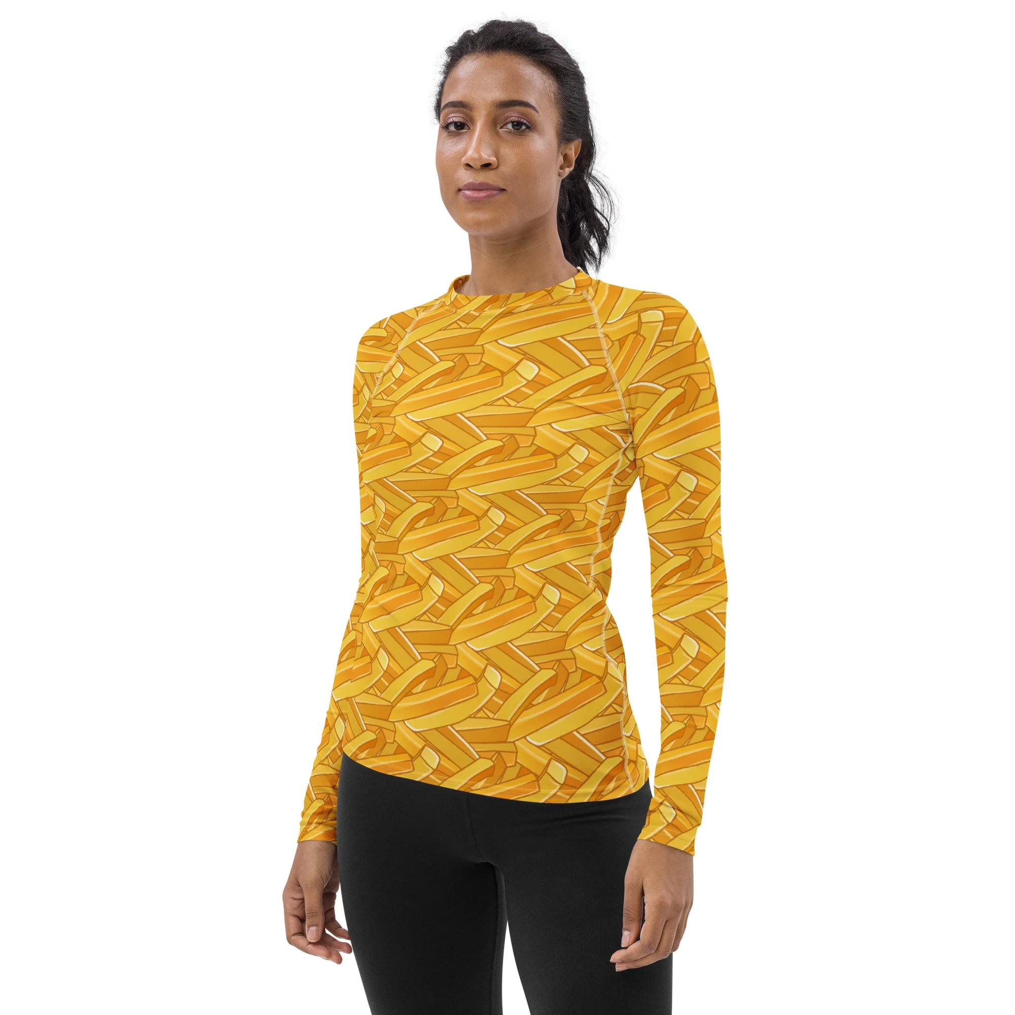 Rash-guard-fitted-sun-protection-surfing-spooky-summer-fast-food-junk-fried-beach-sports-water