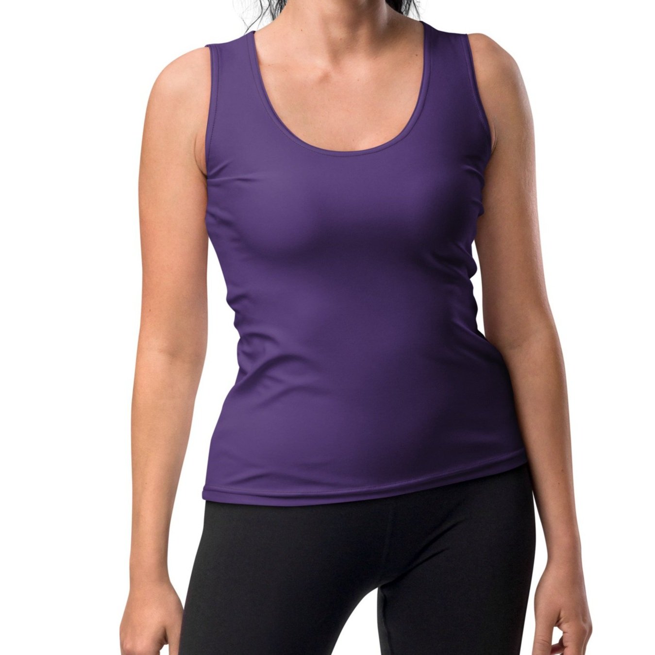 Fitted-tank-top-activewear-workout-mix-match-purple-costume-party-goth-spooky-halloween
