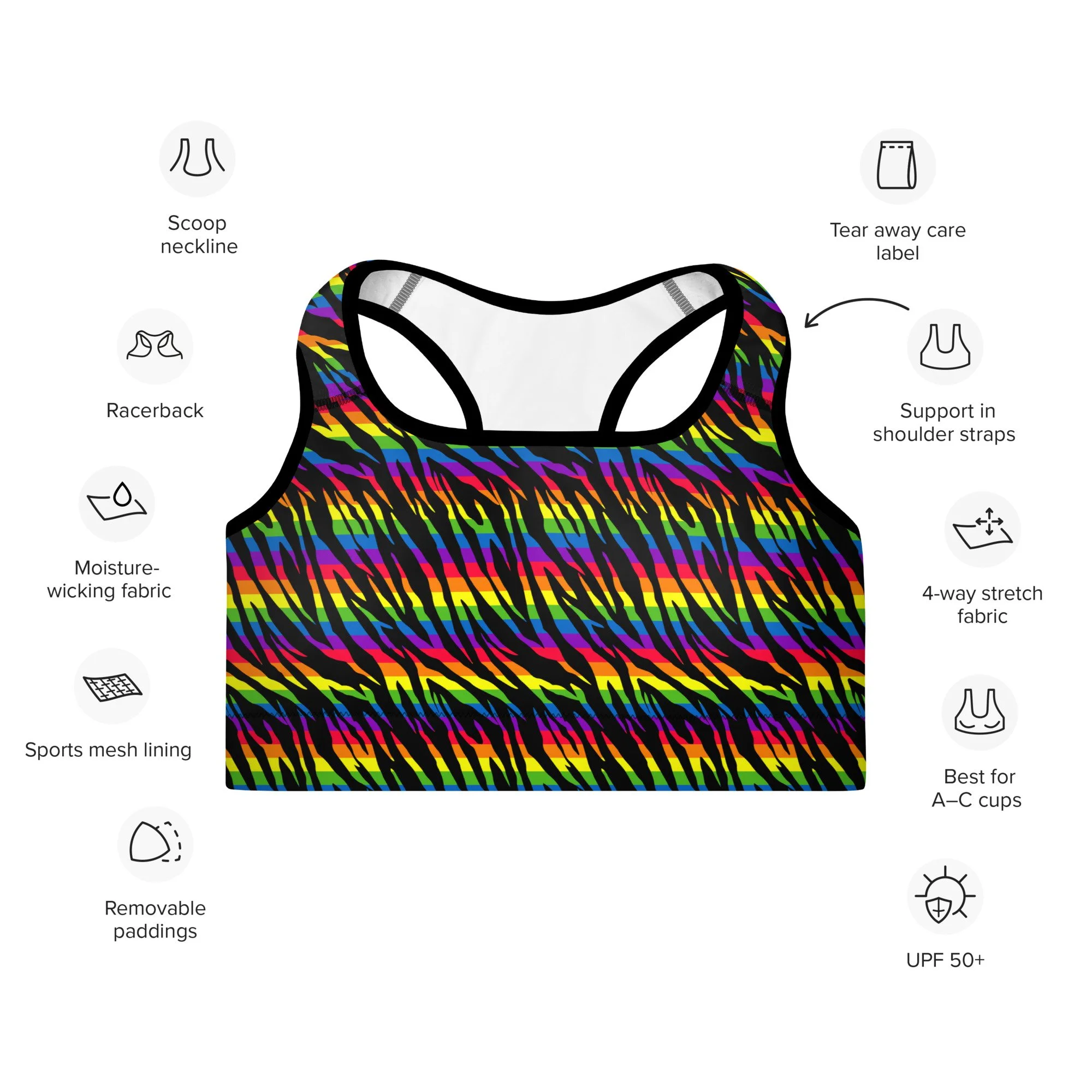 workout-sports-bra-mix-match-exercise-rainbow-zebra-stripe-stripes-animal-print-pride-lgtbq