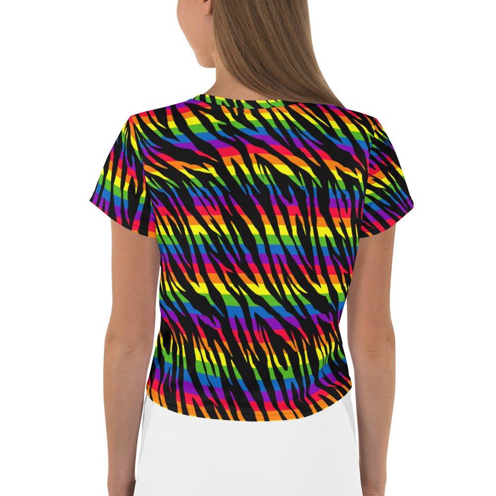 Crop-tee-shirt-activewear-mix-match-rainbow-pride-zebra-stripes-animal-print-lgbtq-gay-lesbian