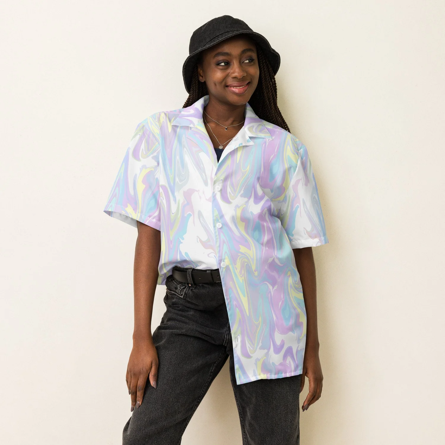 Button-Down-Shirt-Dress-Casual-Halloween-Costume-Party-Shiny-Marbled-Pastel-Metallic-Rave-Iridicent Entirely Wicked Button-Down-Shirt-Dress-Casual-Halloween-Costume-Party-Shiny-Marbled-Pastel-Metallic-Rave-Iridicent Entirely Wicked