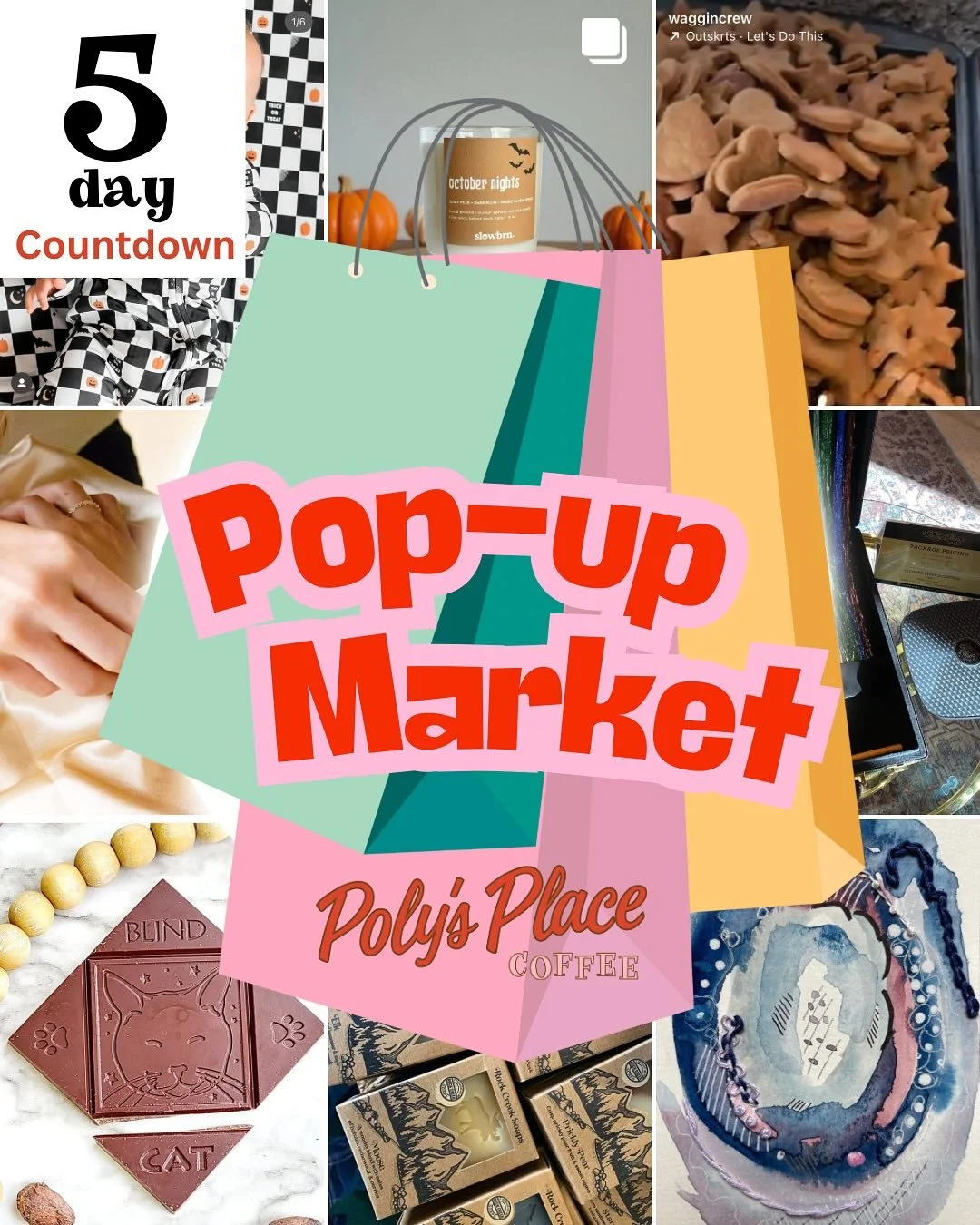 POP UP MARKET AND RAFFLE PRIZES! 
Saturday, 11/1: Pop- up Market with 10 amazing vendors - start your Christmas shopping early and get a chance to win an item from your favorite vendor!
Shop at our POP-UP MARKET event where local vendors, artists, a