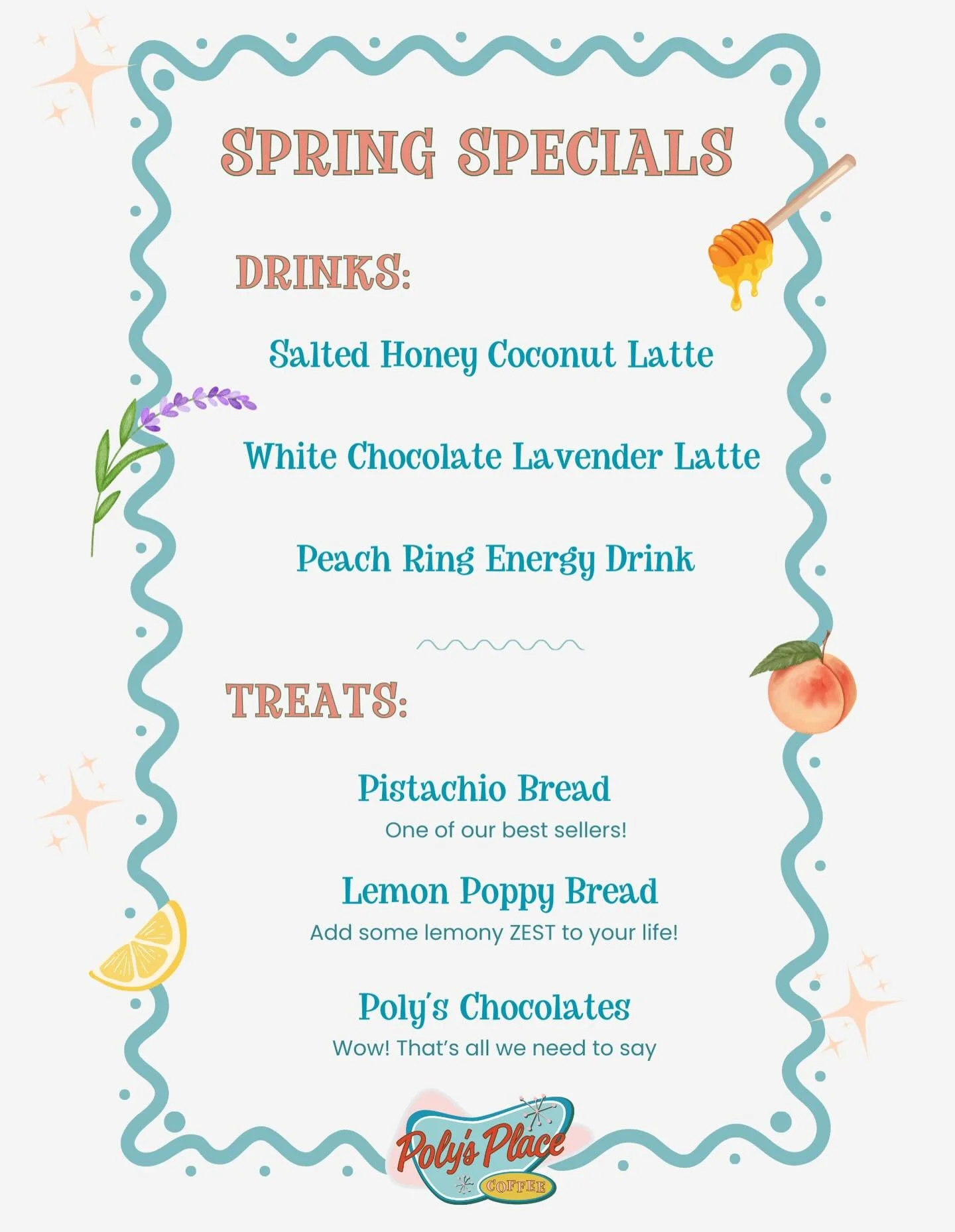 Come enjoy our Spring Specials with unique flavor combinations and a pop of fun 💥