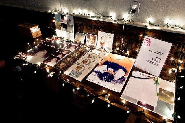 A craft art vendor partnered 404 Productions proudly showing off their creations at a 404 Productions EDM event.