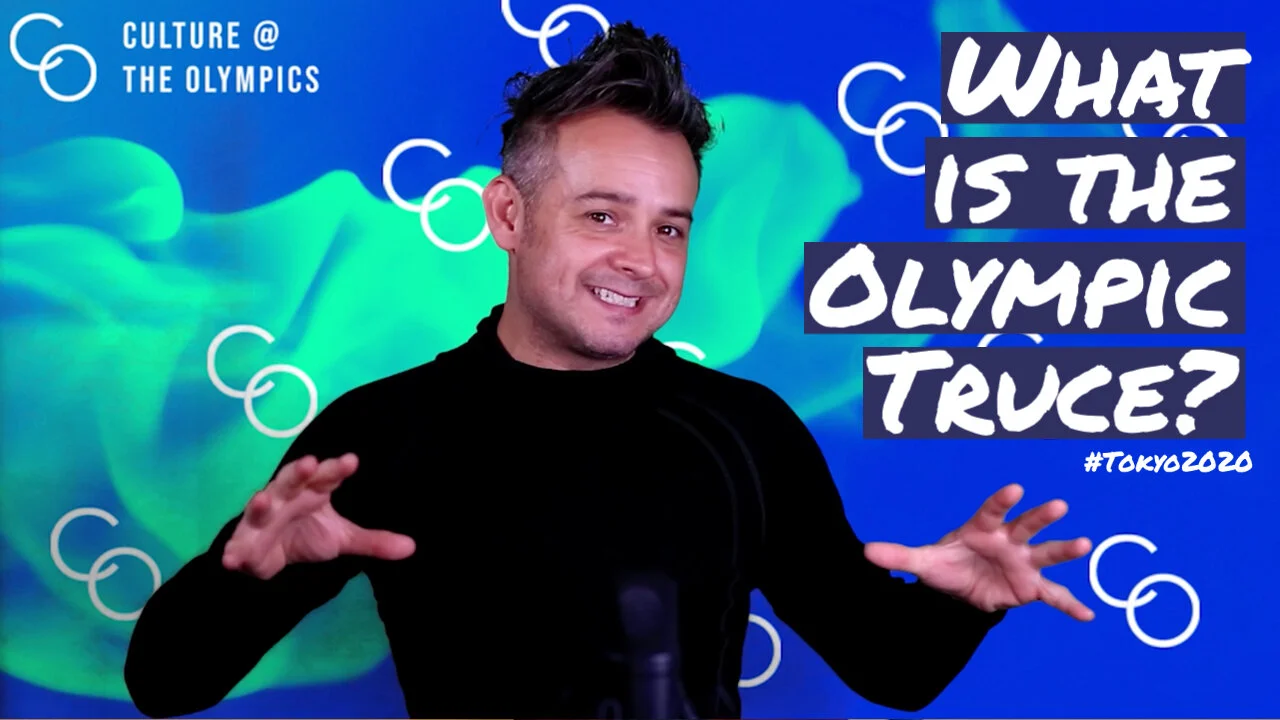 Olympic Athletes sign 'Olympic Truce' Mural to Promote Peace