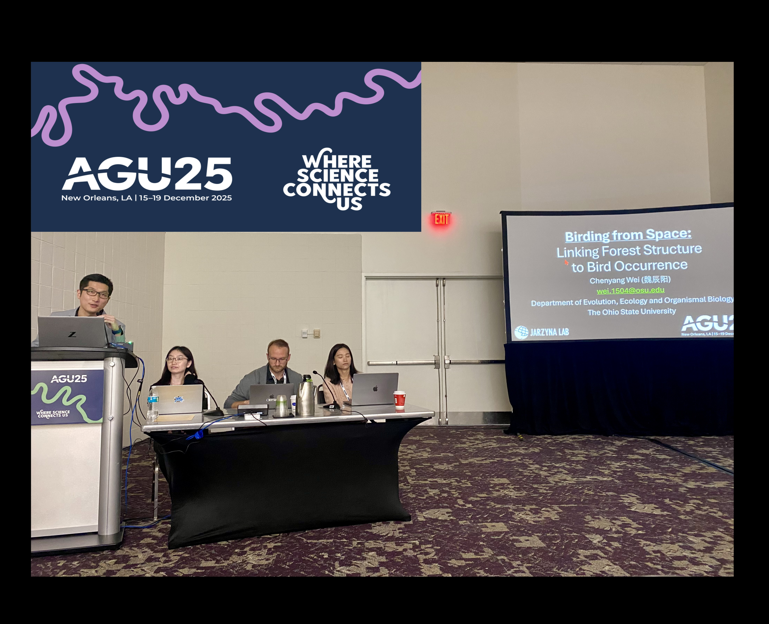 Chenyang presents at AGU 2025