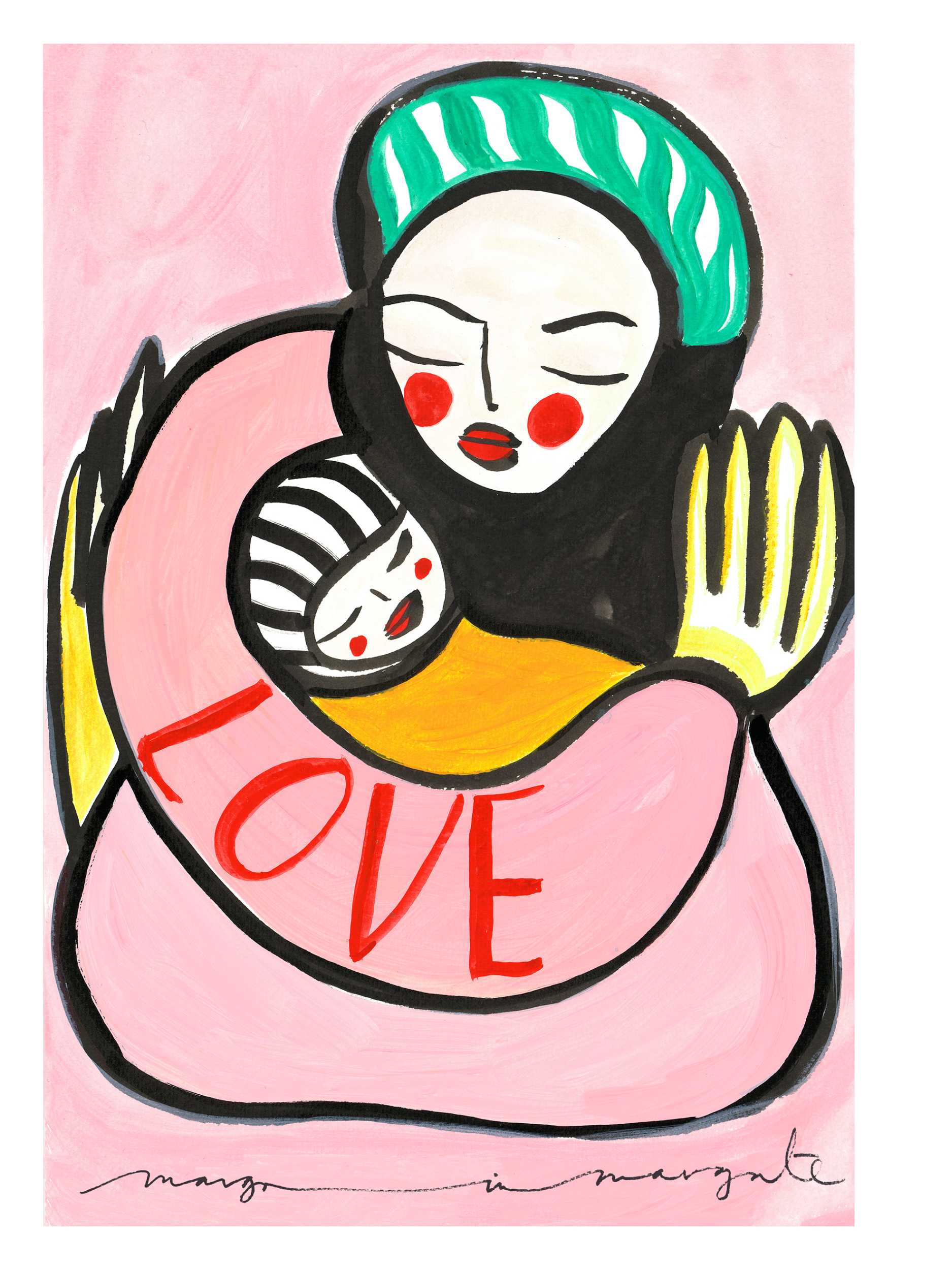 Give Love & Hugs A5 Print