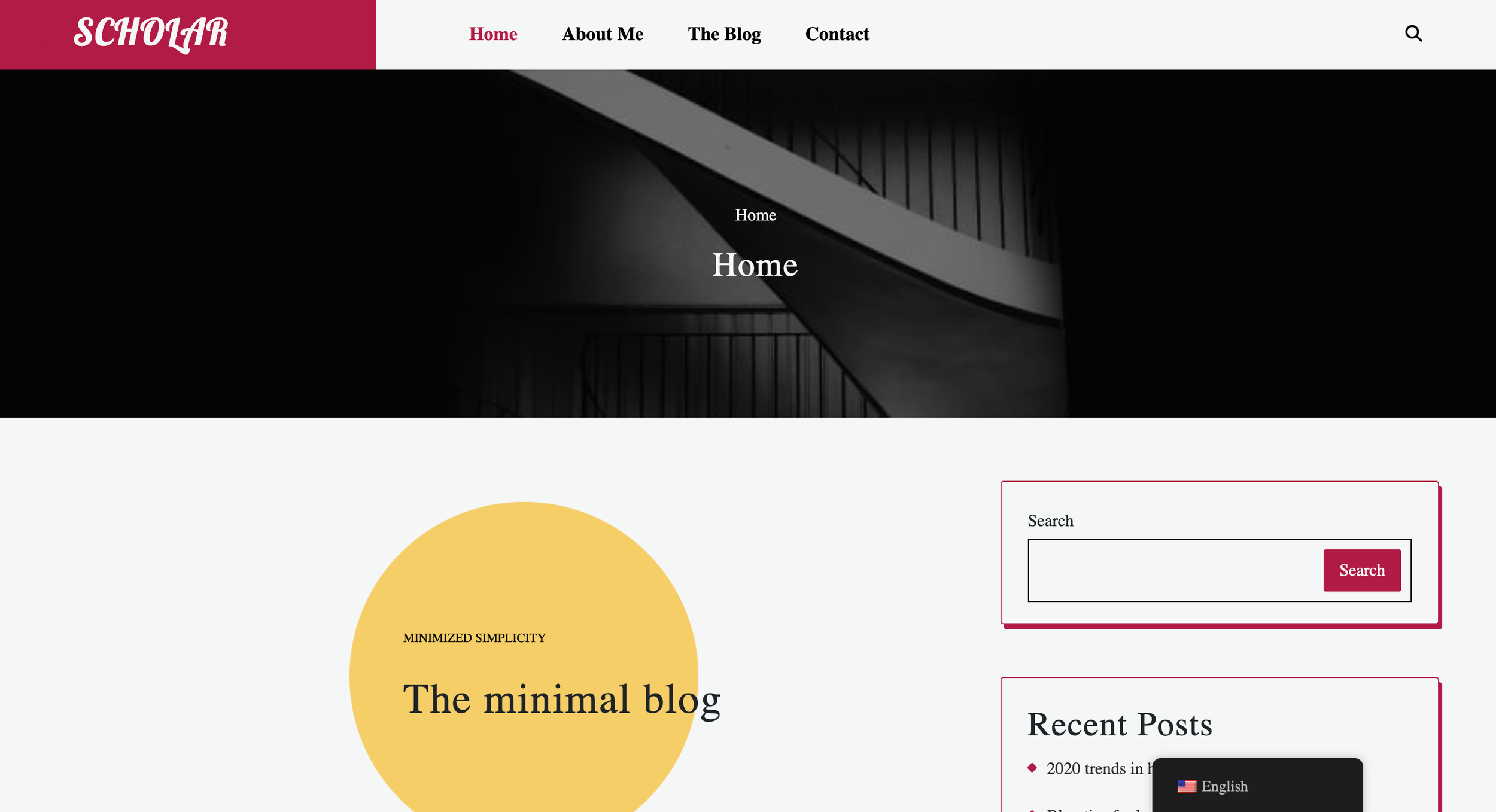 Website Design for K-the-Scholar (Before)