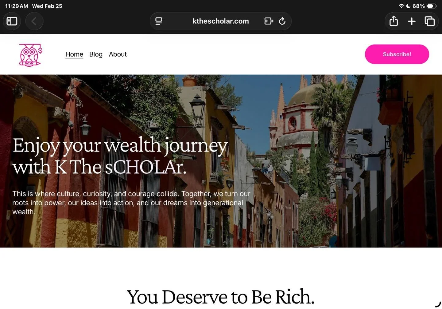 Pt. 2/2 of my last post &mdash; I also assisted fellow Posse Alumna and loyal client @k_the_scholar with her new website layout and design! Super grateful to Karla for trusting me with her vision. 🌷

🎀 Check it out now: kthescholar.com

#imageconsu