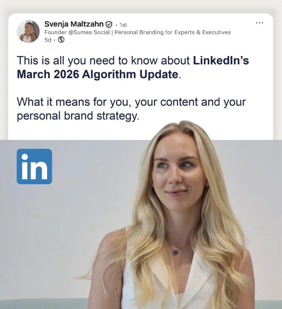 Sumea Social Insights on LinkedIn's 2026 March Algorithm Update