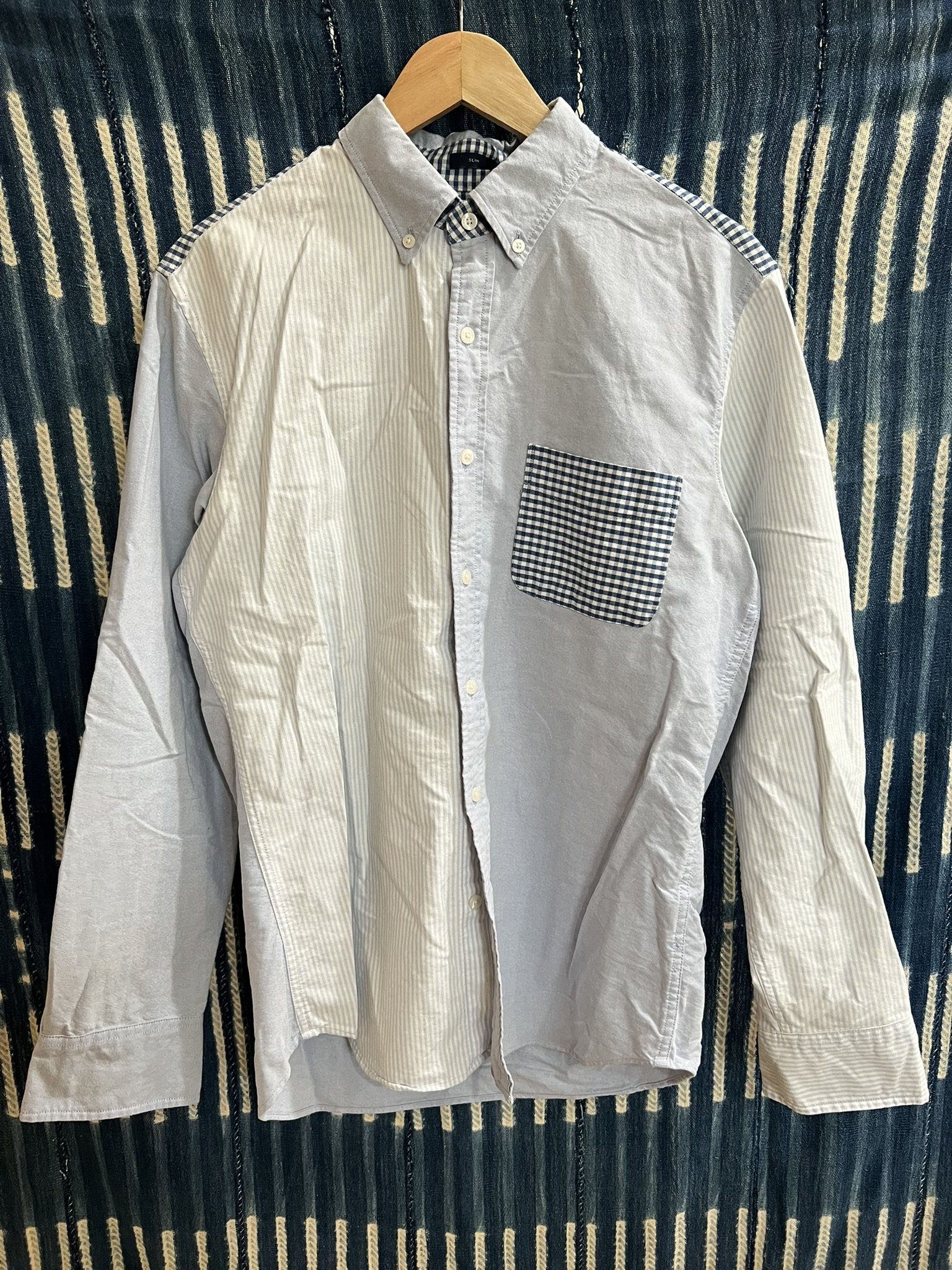 J.Crew: Color Block Button Down