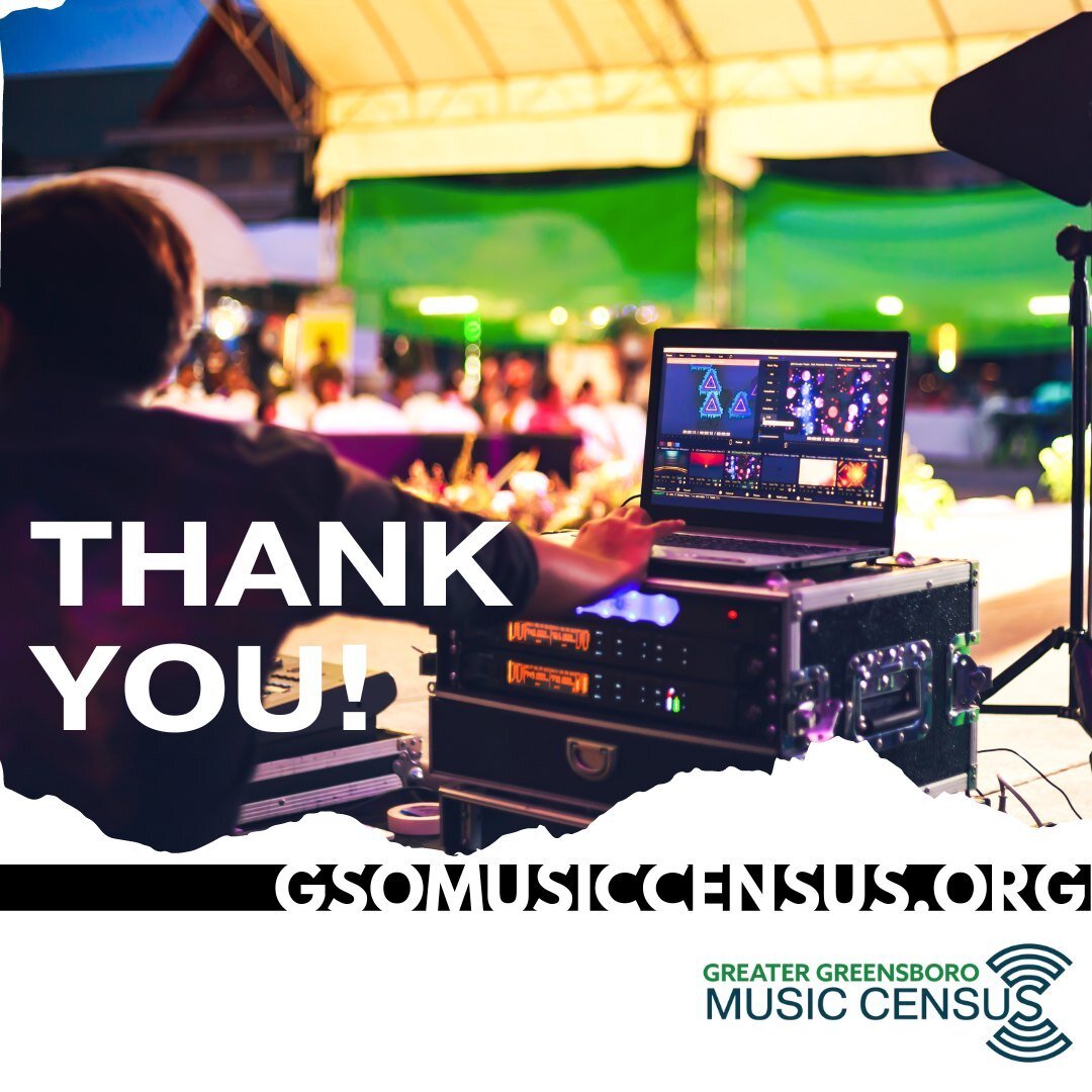 Thank you for the feedback! Your participation will help us make Greensboro a more musical city. Our goal is to create a musical ecosystem where musicians can thrive and create a more vibrant community for everyone. Thank you for being a part of that