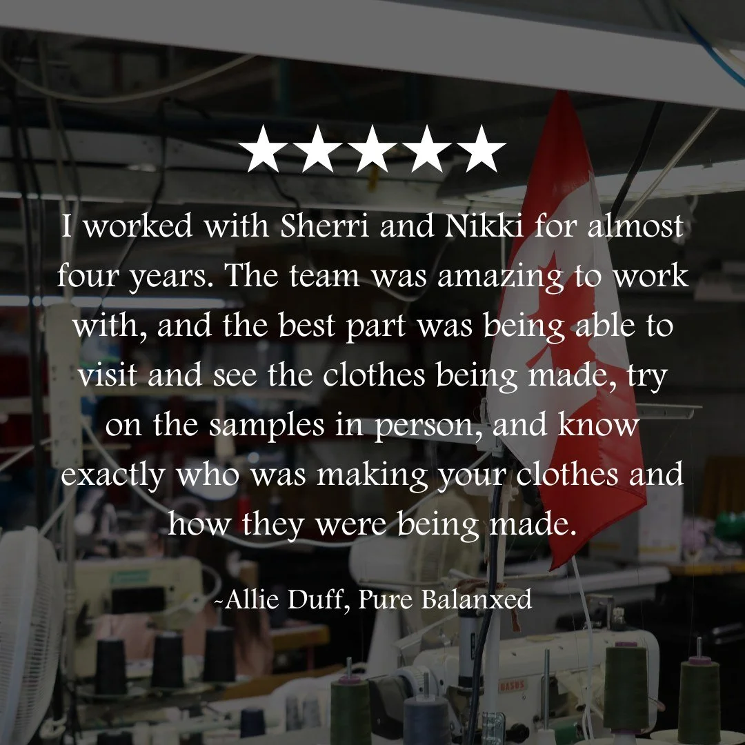 When you work with us, we welcome you to visit our factory as often as you like. Not only will you get to meet the team bringing your garments to life, but it&rsquo;s also a great way to see, touch, and try on your samples. Thank you for allowing us 