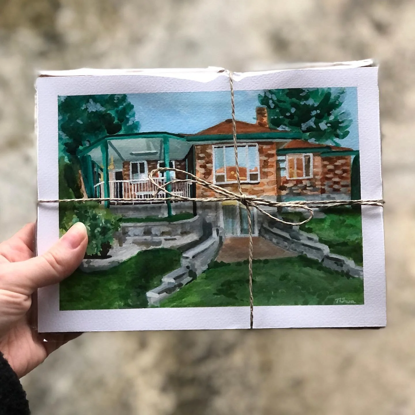 Finished off 2023 with an exciting commission&hellip; an original painting and prints of a special family cabin