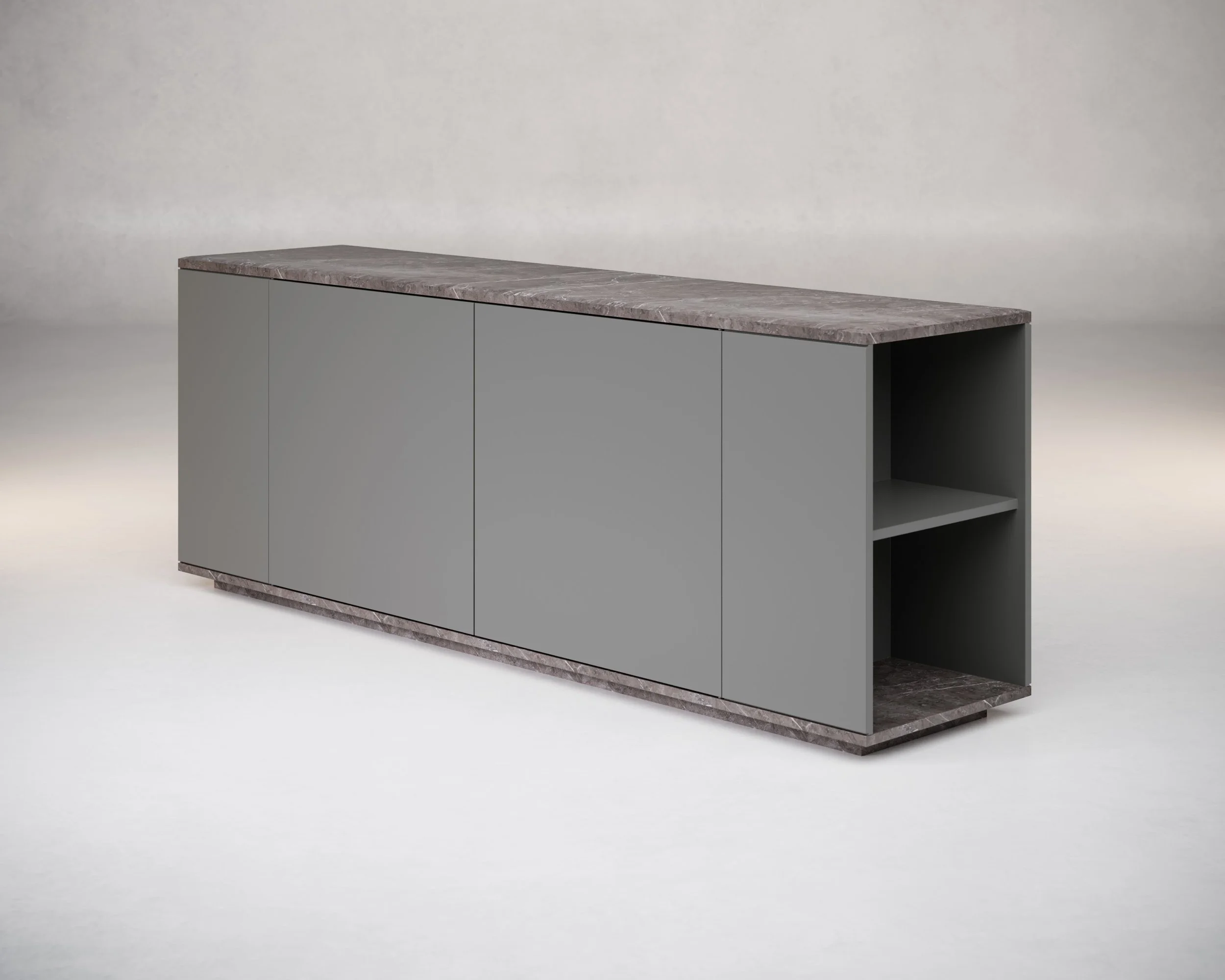 Nel Mezzo design sideboard in marble Grafite_Alinea Design Objects.jpg