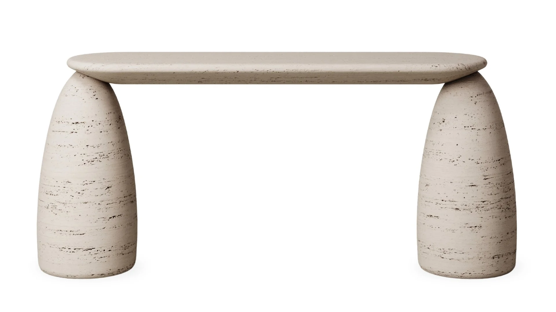 Stone Display Console Sculptural Stone Console for Outdoor & Indoor Spaces – M_017 by ...
