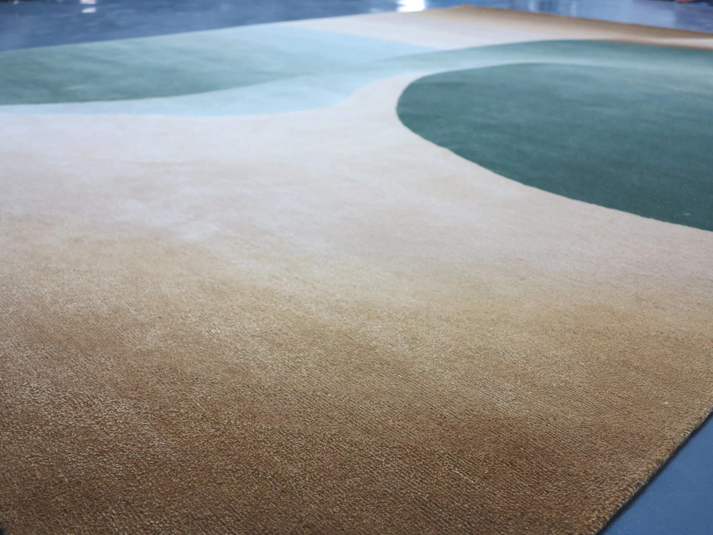 (164) PO# Rug#2  Flamant Ombre (50%NZWool_50%Silk) (242cm W x 322cm L) 100Knot_5mm Cut C. No. 23792  - close up4.JPG