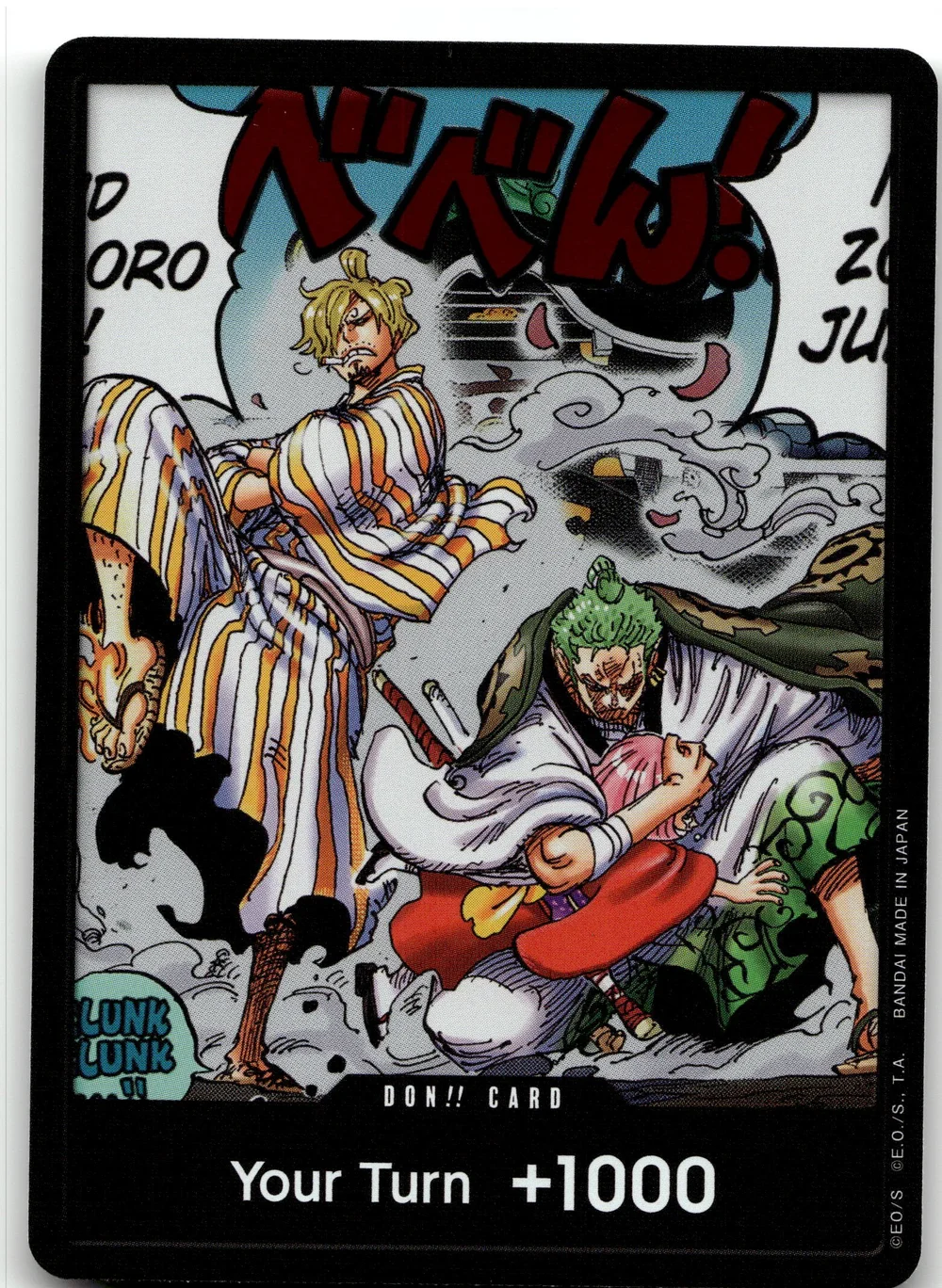 Your Turn +1000 - Zoro Art - Don Card - Foil  The Stache
