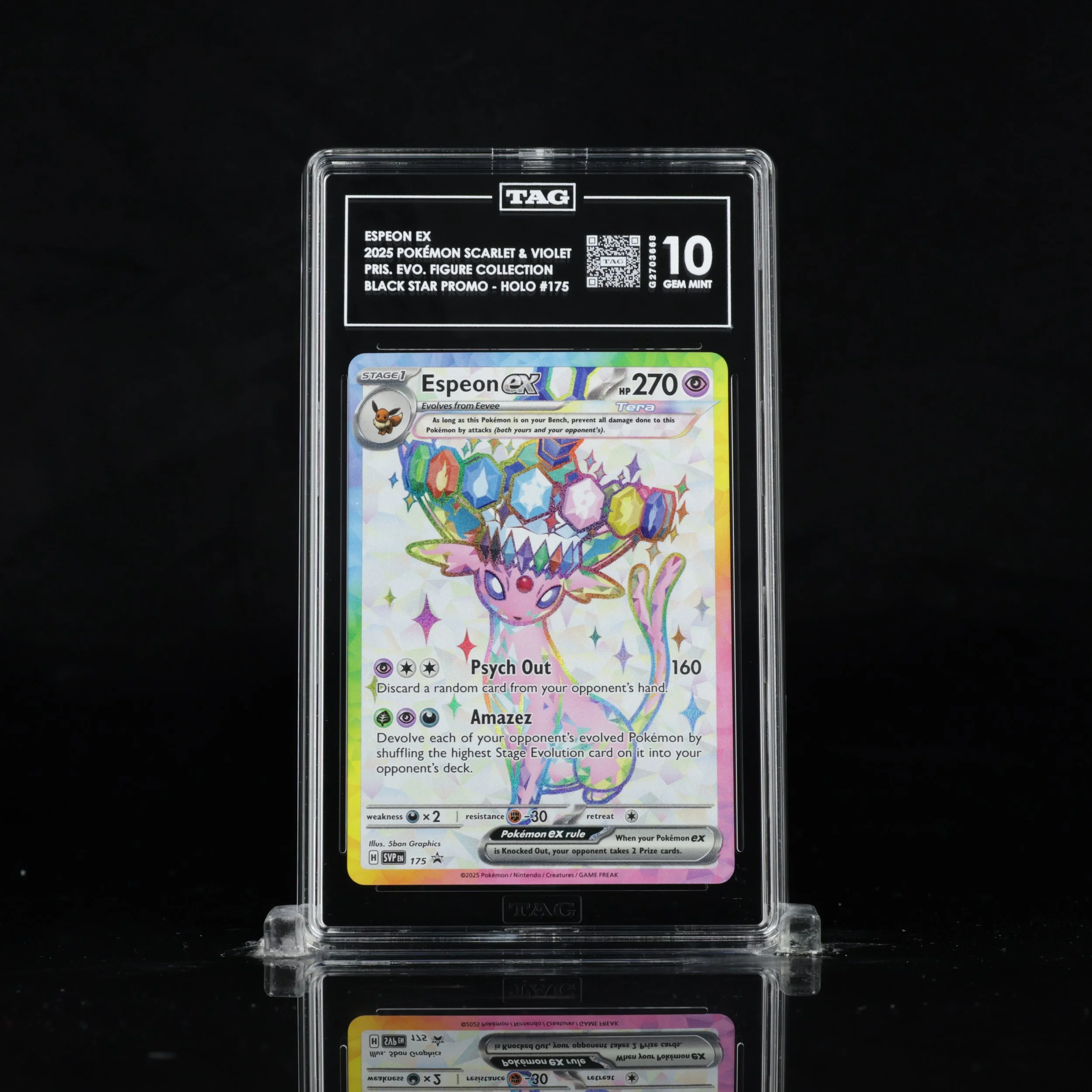 Espeon Ex 175 Promo - Pristmatic Evolutions - TAG 10