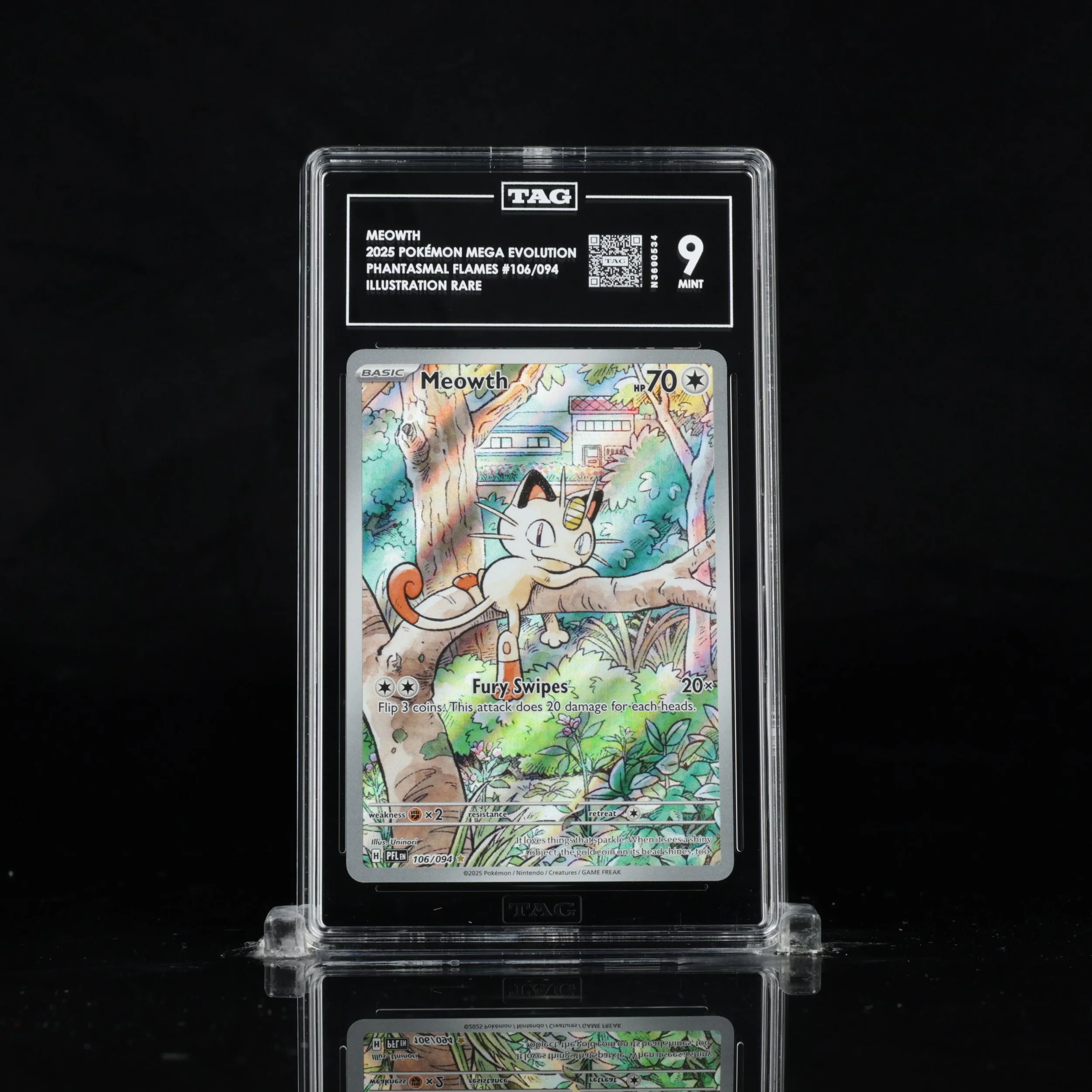 Meowth 106/094 -  Phantasmal Flames - TAG 9