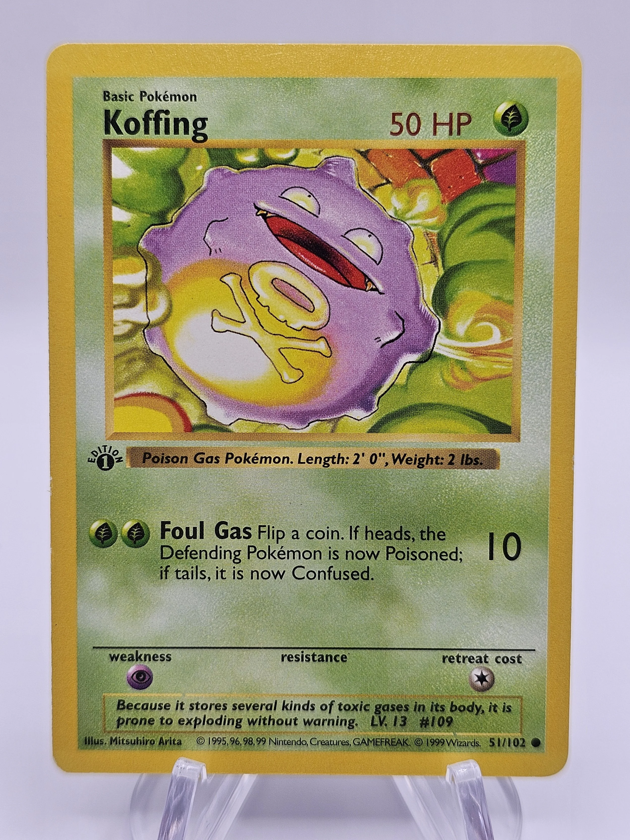 Koffing 51/102 Shadowless 1st Edition
