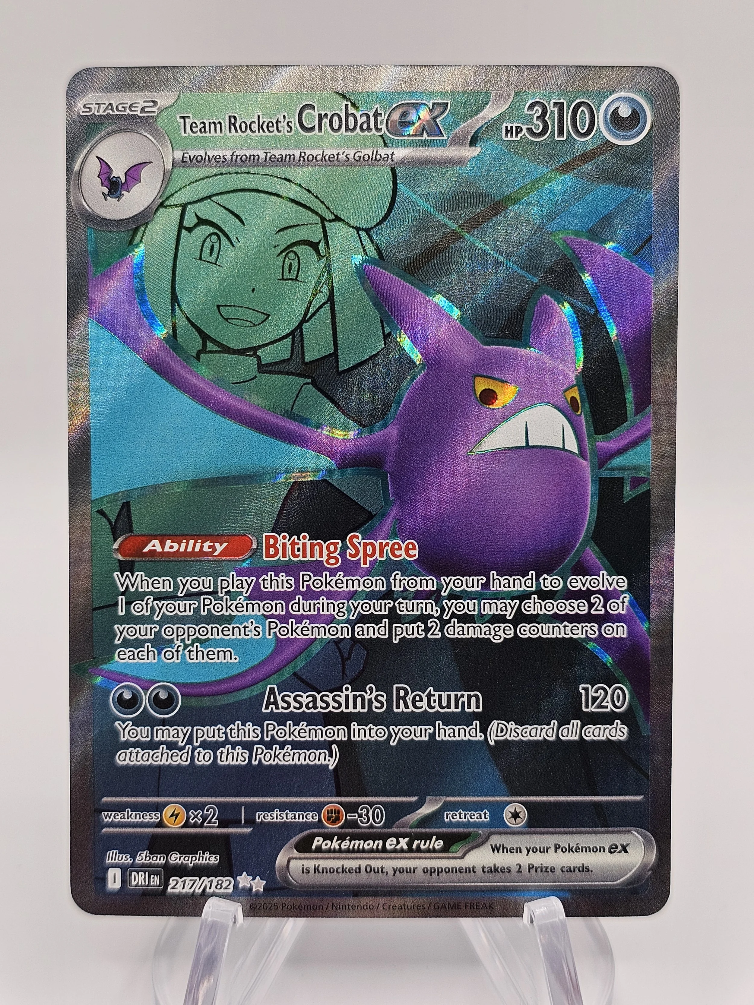 Team Rocket's Crobat Ex 217/182