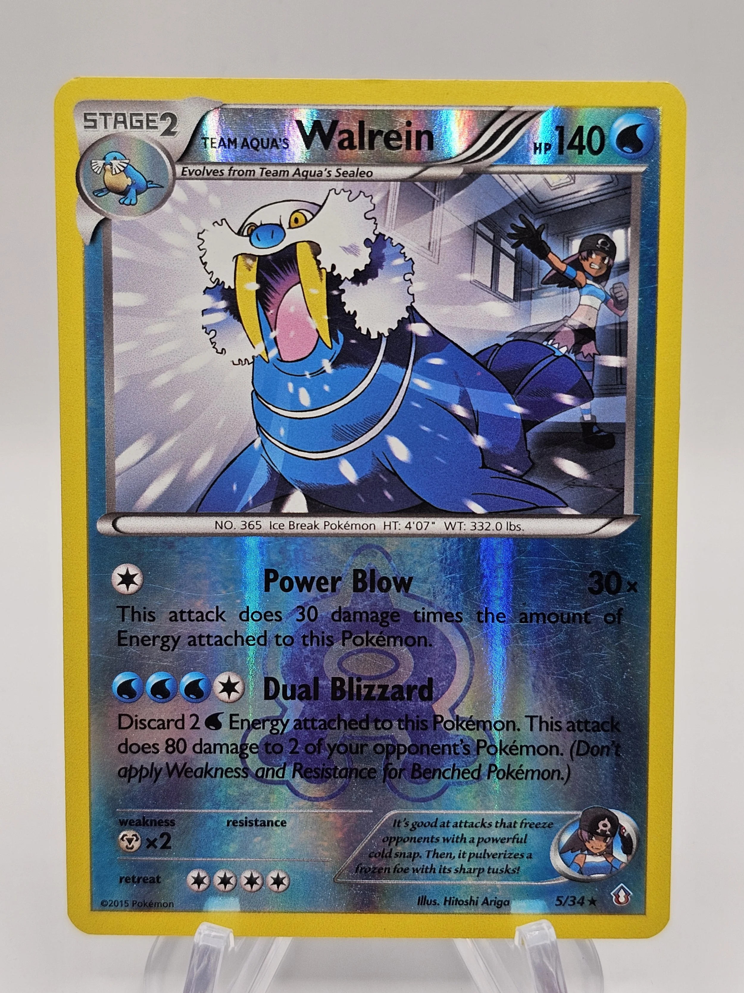 Team Aqua's Walrein (Reverse Holo) - 5/34 - Double Crisis