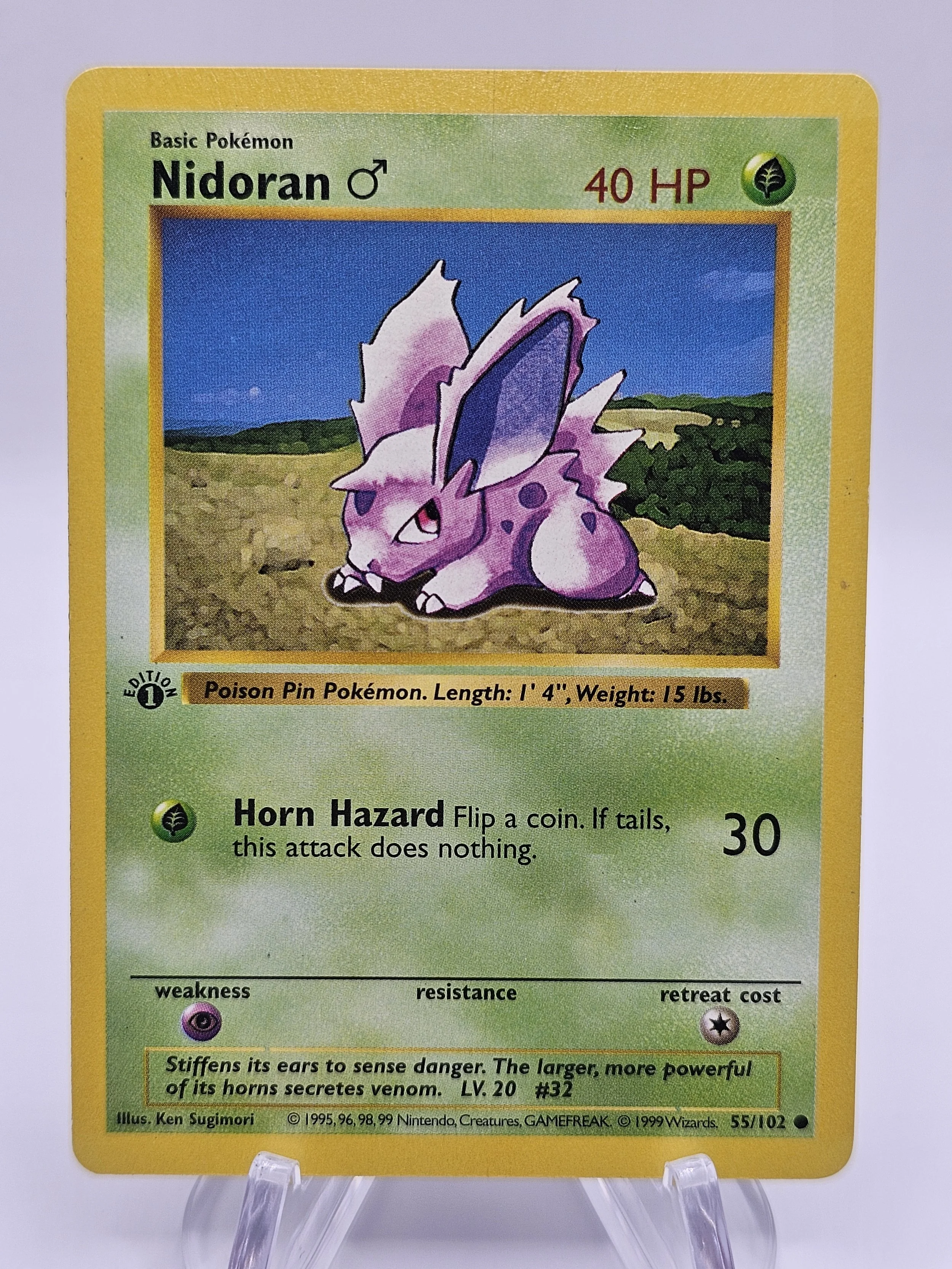 Nidoran 55/102 Shadowless 1st Edition
