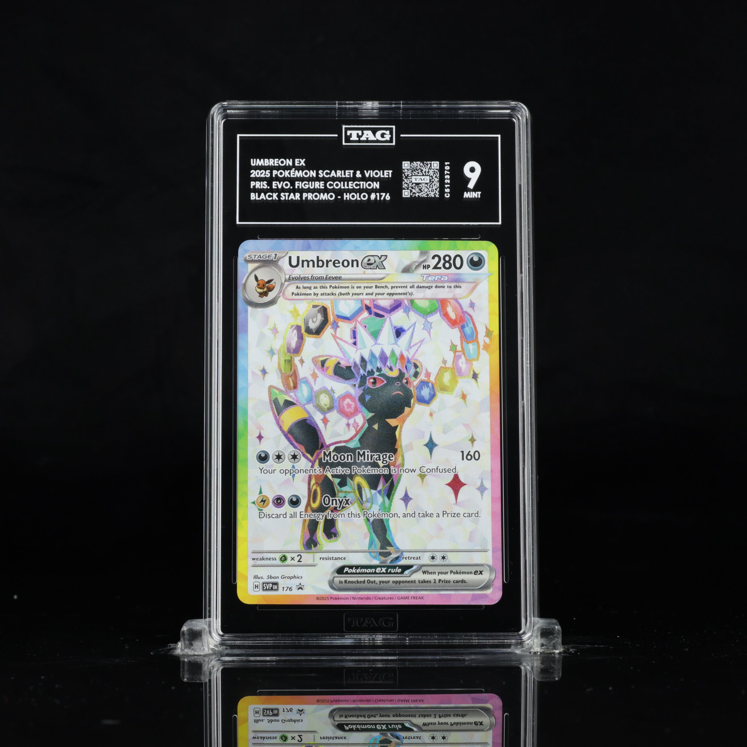 Umbreon Ex 176 Promo - Prismatic Evolutions - TAG 9