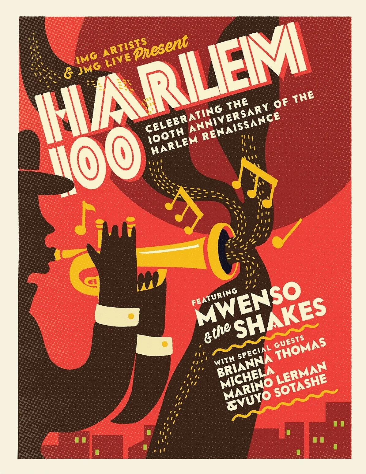 image of the Harlem 100 poster black modern art the matronage gallery