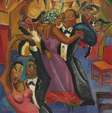 image of The Dance by Alexis Preller black modern art the matronage gallery