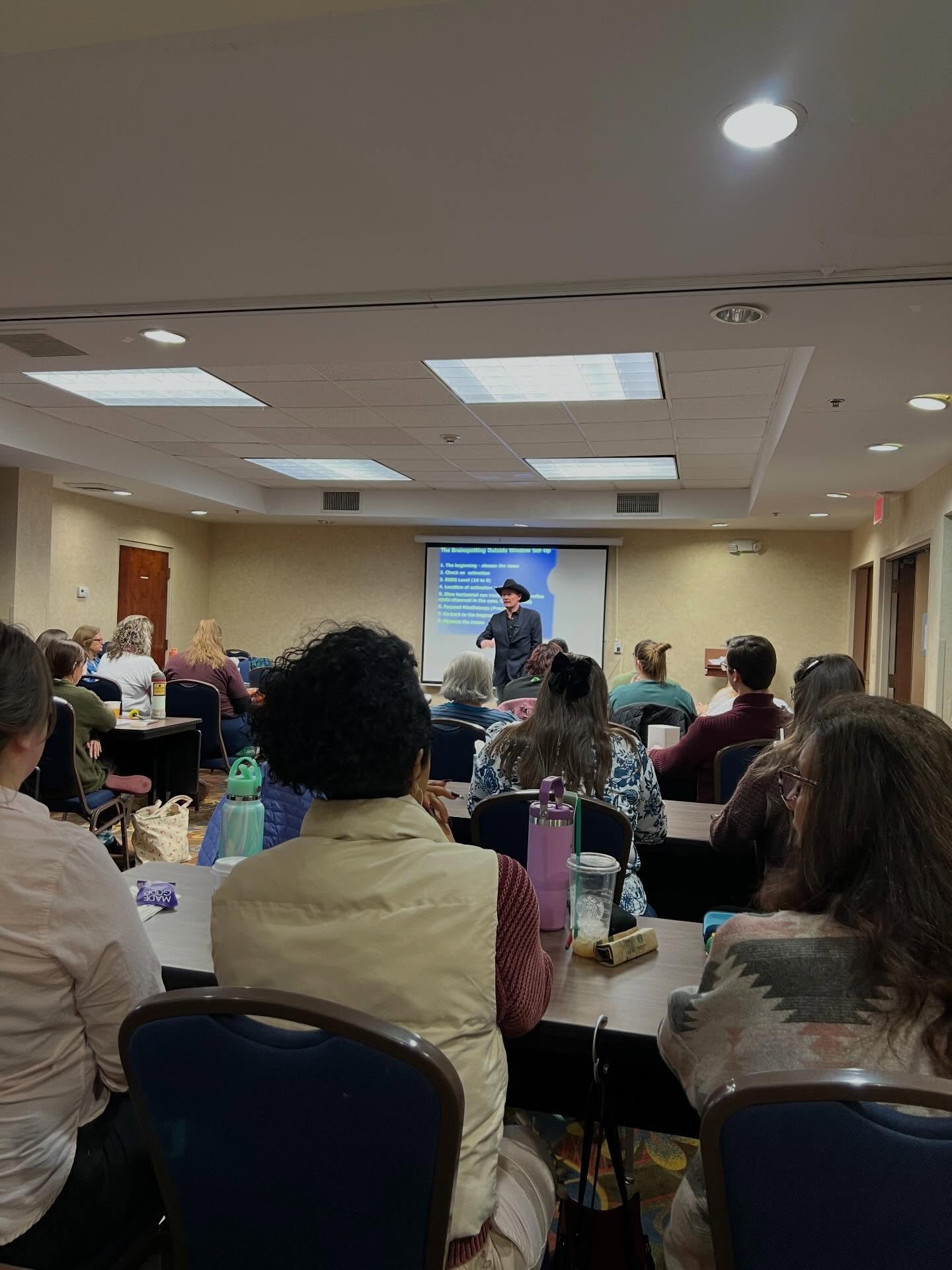 BSP1 day two! Proud of these men &amp; women who are braving a winter weekend to be here - some in person &amp; some online. What a gift to be able to learn more ways to help our clients heal deep trauma. I&rsquo;m especially proud of my @_tjatp team