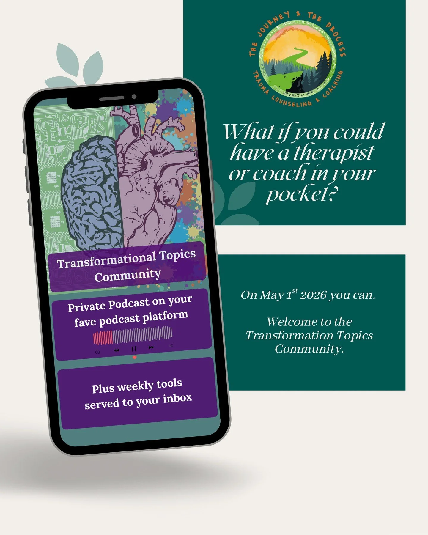 Most therapy podcasts or programs give you an episode and send you on your way.

This is different.

The Transformational Topics Community is a private monthly membership built specifically for trauma and abuse survivors and it works like nothing els