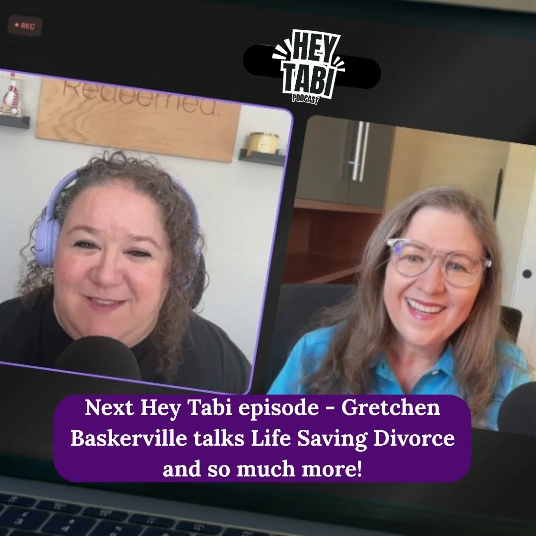 On the next episode of Hey Tabi, I sit down to talk with the one and only Gretchen Baskerville, author of The Life Saving Divorce. She is full of wisdom and I learned so much in this conversation! You don't want to miss this! Premiers Monday, 13 Apri