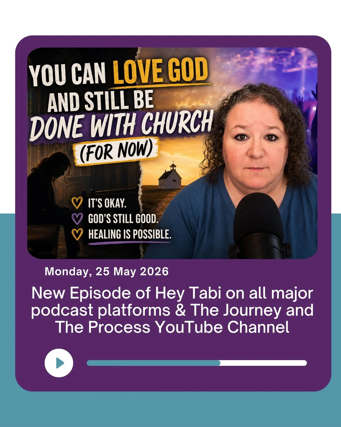 You still love God.
But opening your Bible makes your chest tight. Prayer feels hollow. Walking into a church building sends your nervous system into overdrive.

That's not a crisis of faith. That's a wound.

On Monday, licensed trauma therapist Tabi