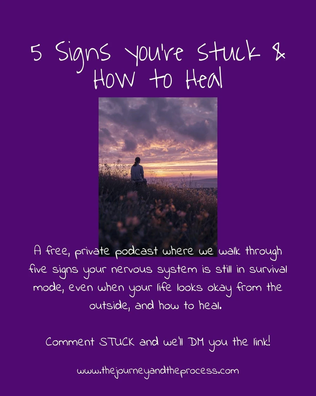 You can be killing it on the outside and coming apart at the seams on the inside.
That's survival mode. And it's more common than you think.

In this free, private podcast, we're walking you through 5 signs your nervous system is still stuck in survi